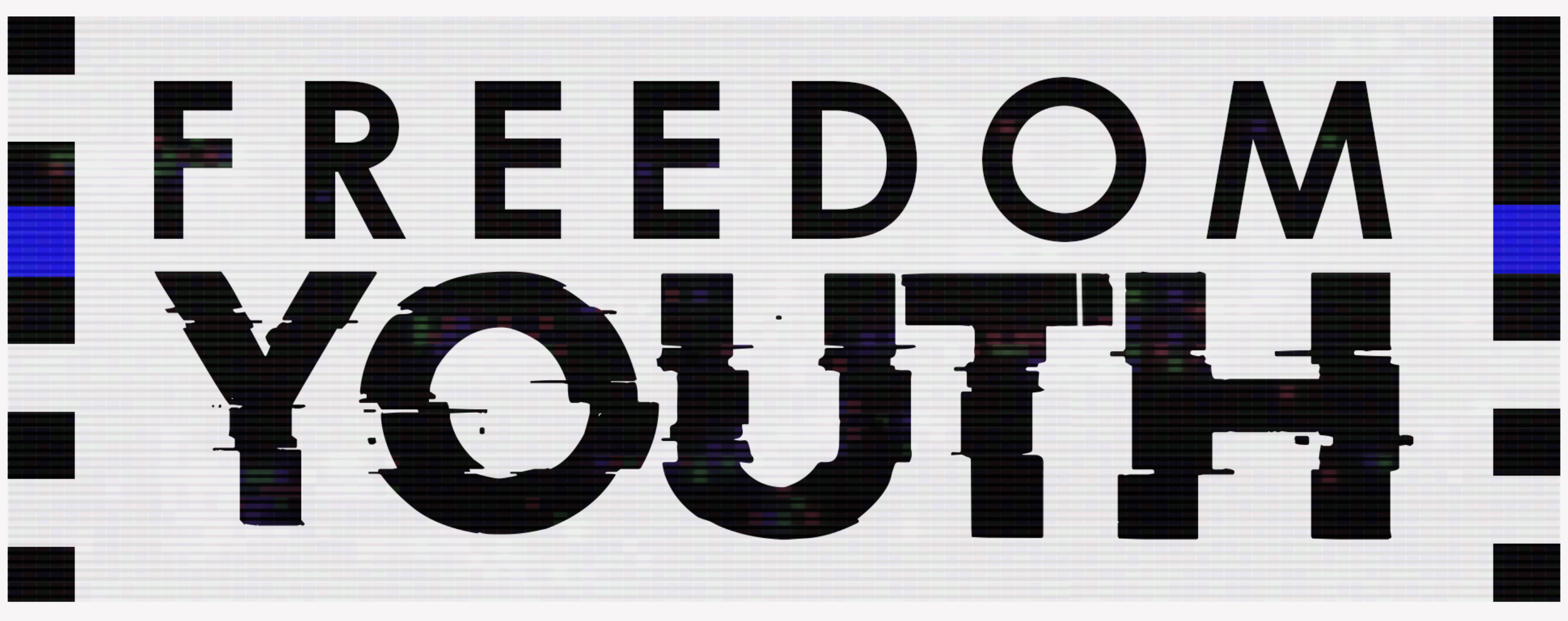 Graphic designed for Freedom Church Youth group. Simple, bold, leaning into the digital age of today's youth. Gender neutral and able to appeal to ages 6th-12th grade.