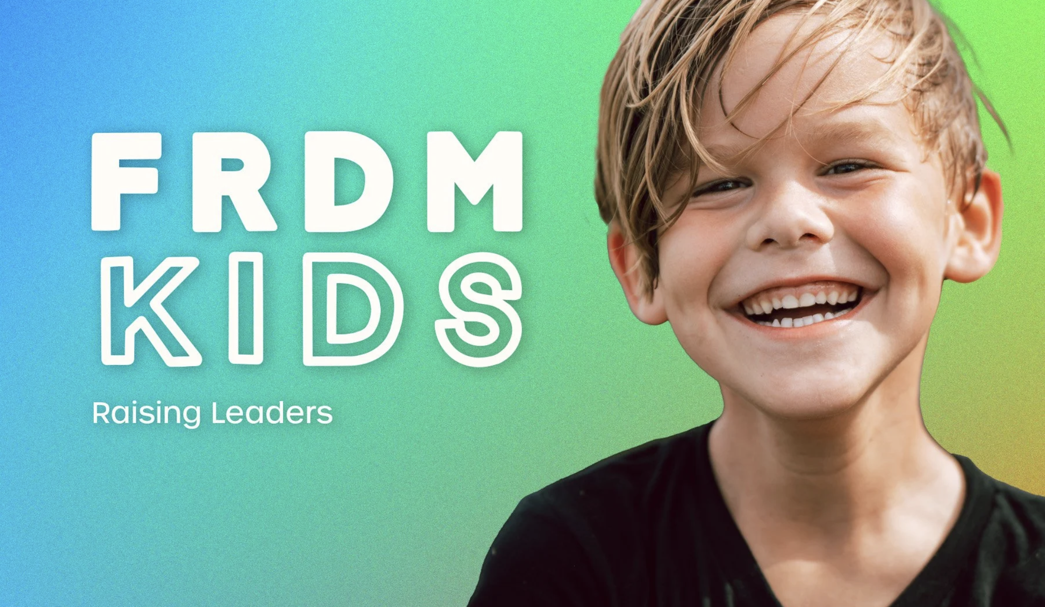 Graphic designed for Freedom Church Kids ministry. Included the tag line "Raising Leaders". Bright colors that convey energy without being too loud. 