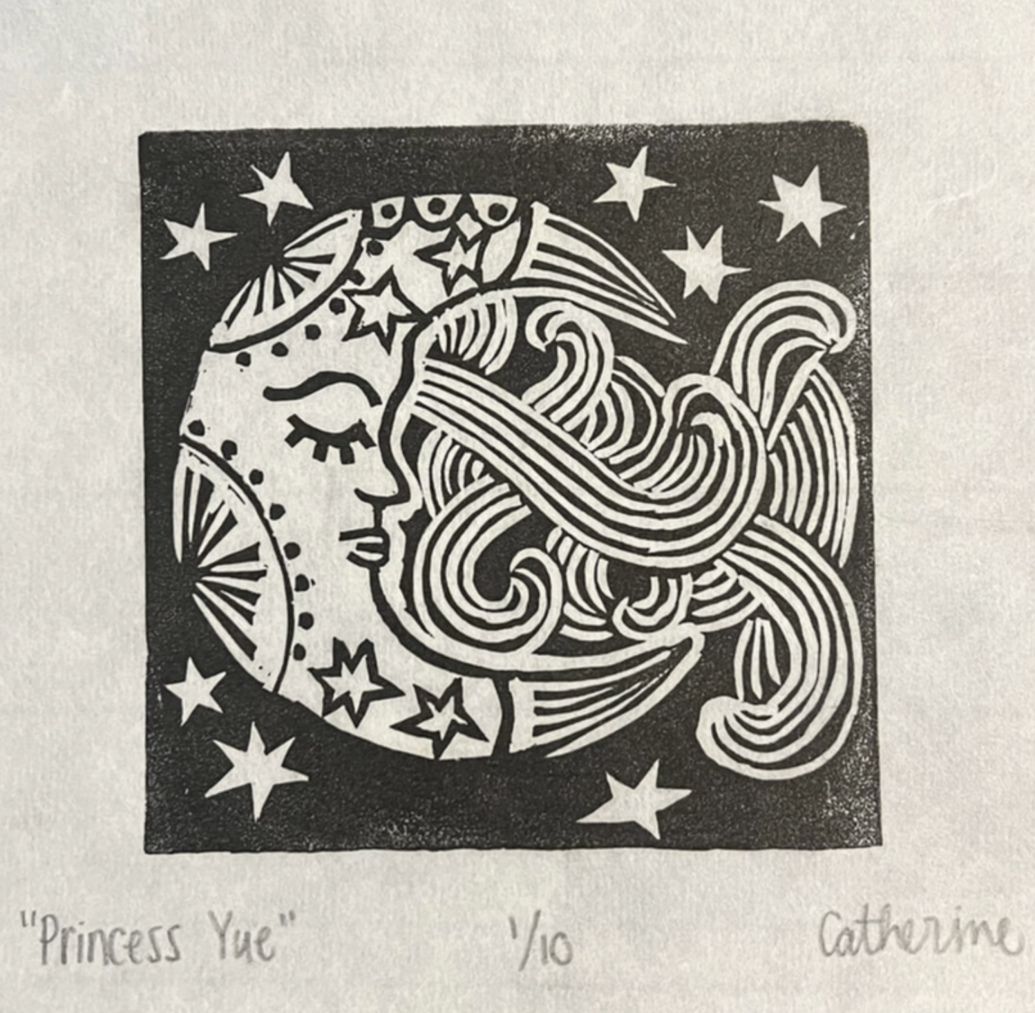 Linocut print