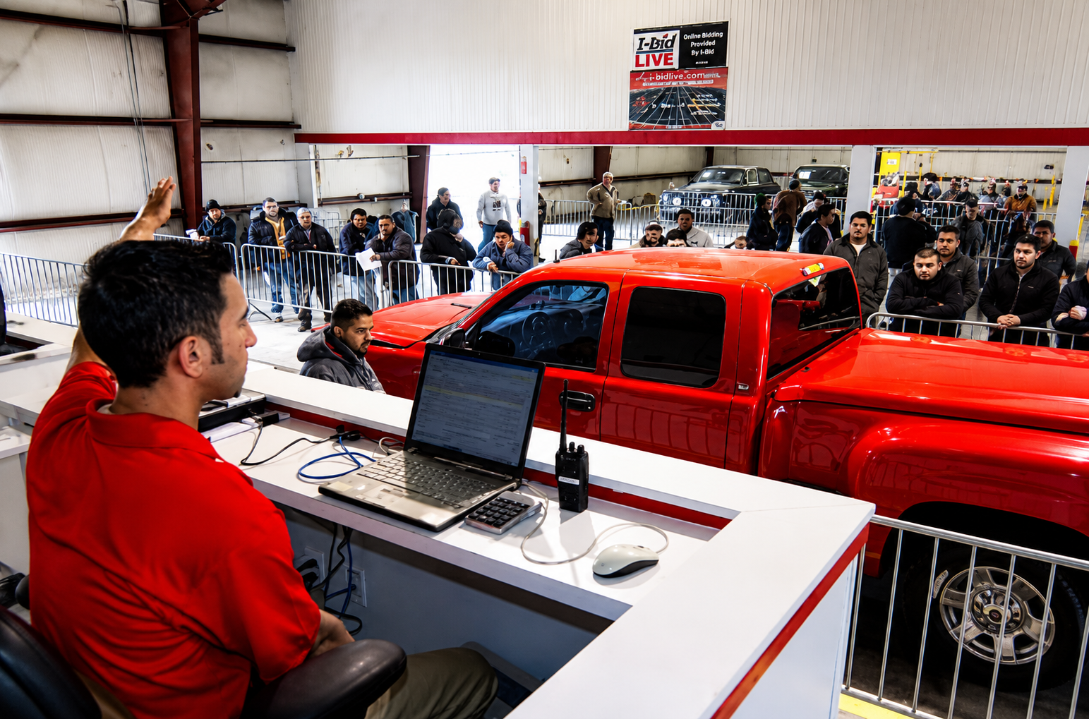 Vehicle inspection during an auto auction before nationwide transportation from Copart, IAA, or a dealership.