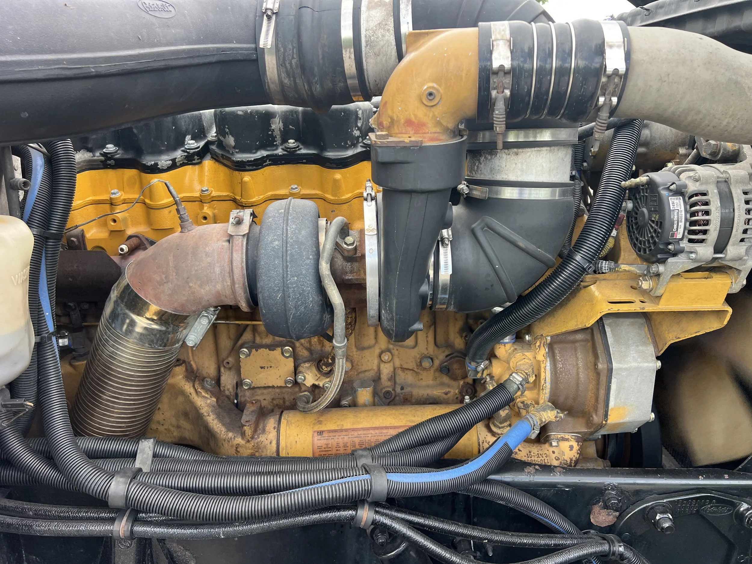 Turbocharger on rebuilt CAT 3406E engine