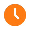 Orange clock icon