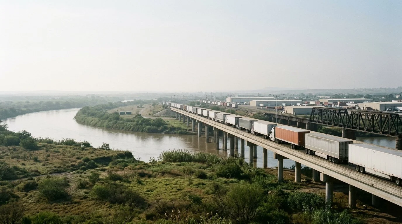 How goods cross: border crossings, rail lines and ports