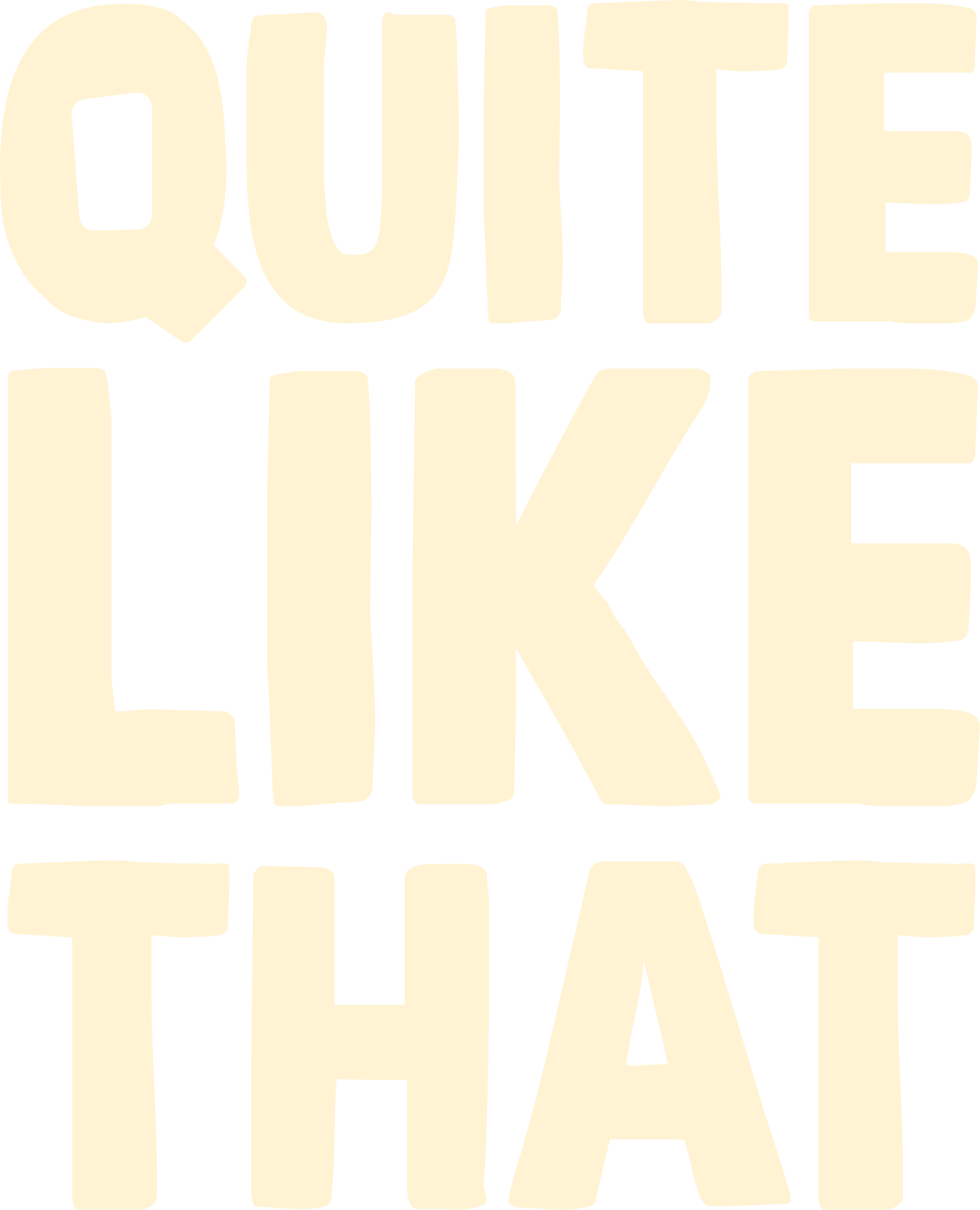 The words "QUITE LIKE THAT" in large, bold, beige-colored text on a black background.