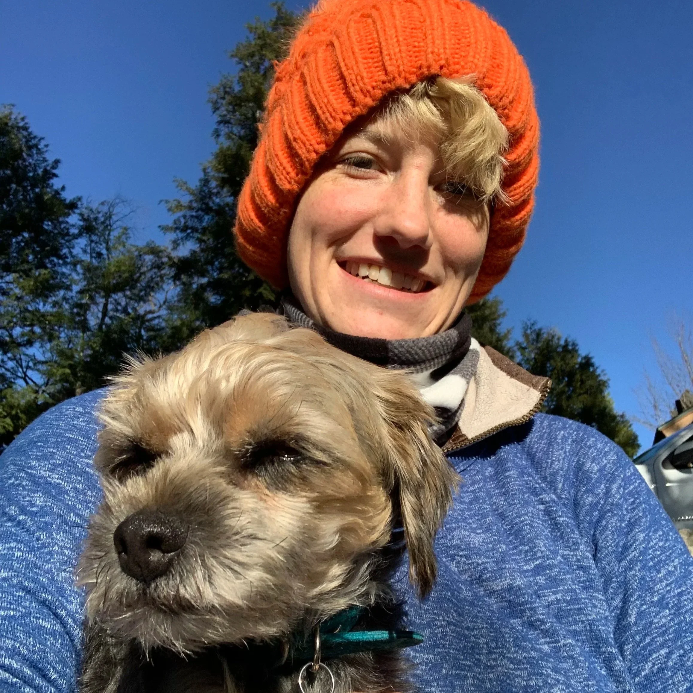 Jeannie and Tibie on a sunny winter day