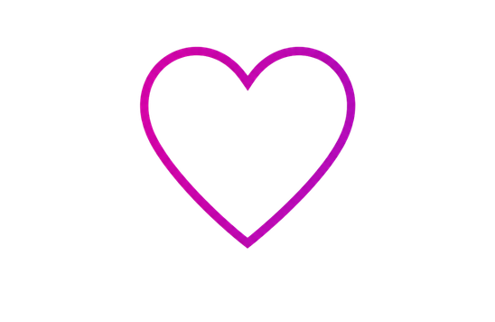 A black background with a purple outline heart shape in the center.