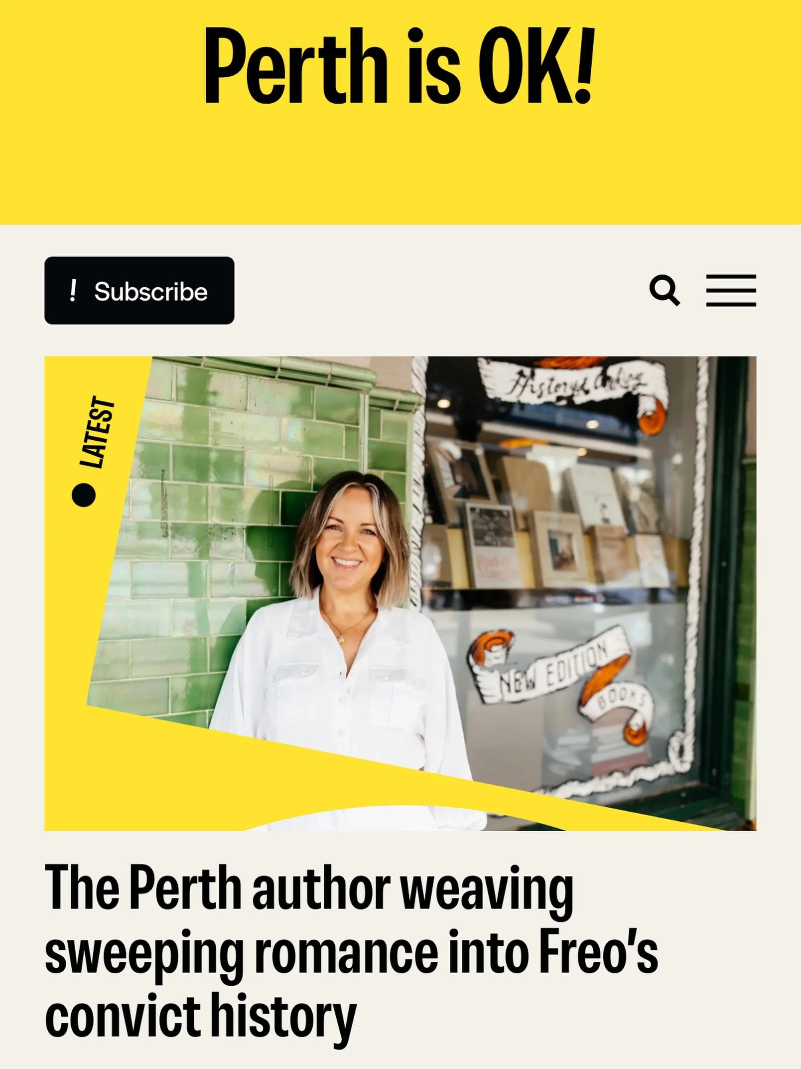 Thank you @perthisok for this piece on the two distinct pieces of Fremantle history that inspired Bailey Street! Head to Perthisok.com for the story behind the story ❤️

#fremantlestory #perthisokay #australianfiction #historicalfiction