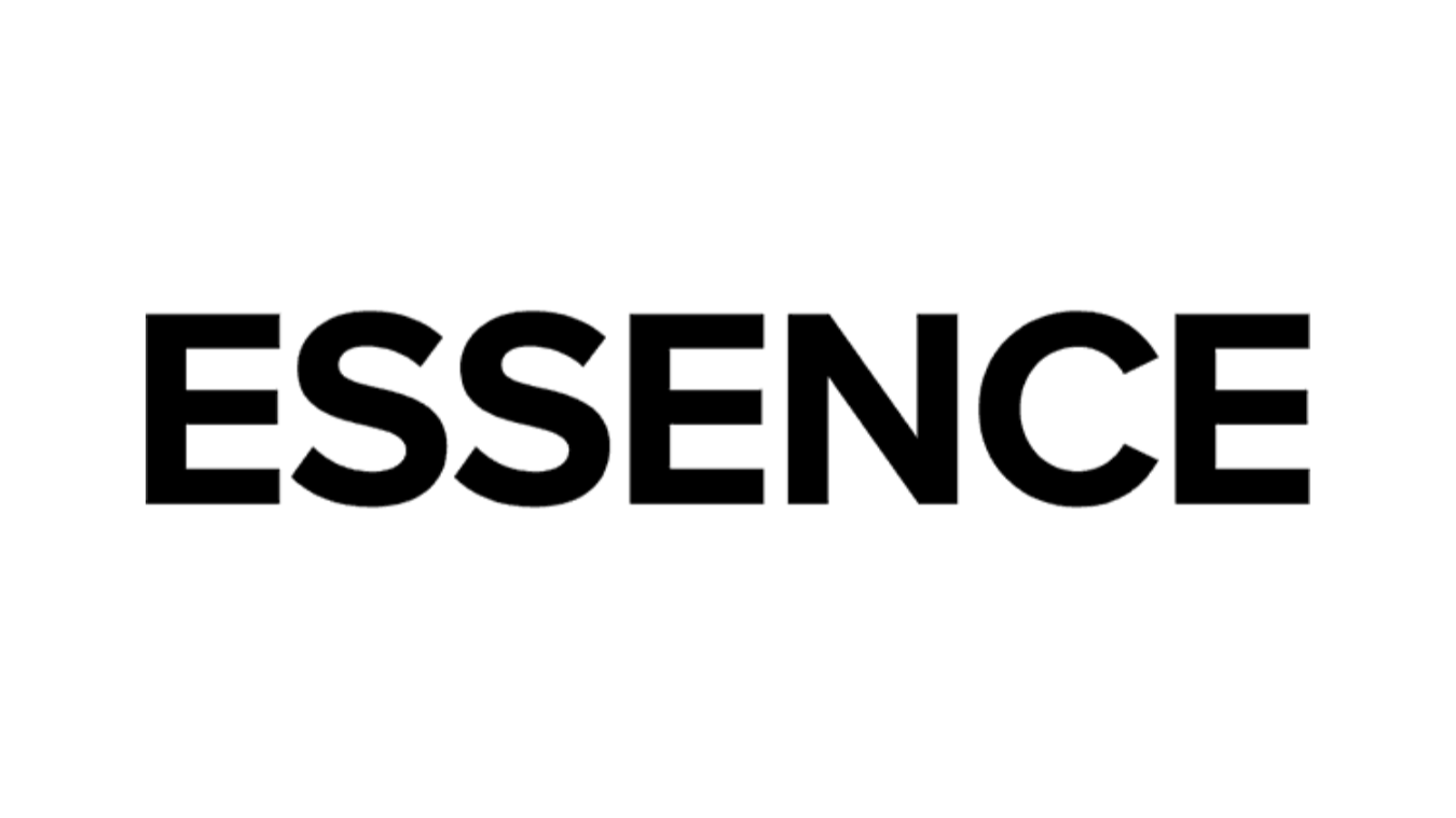 The word 'ESSENCE' written in bold black letters on a white background.