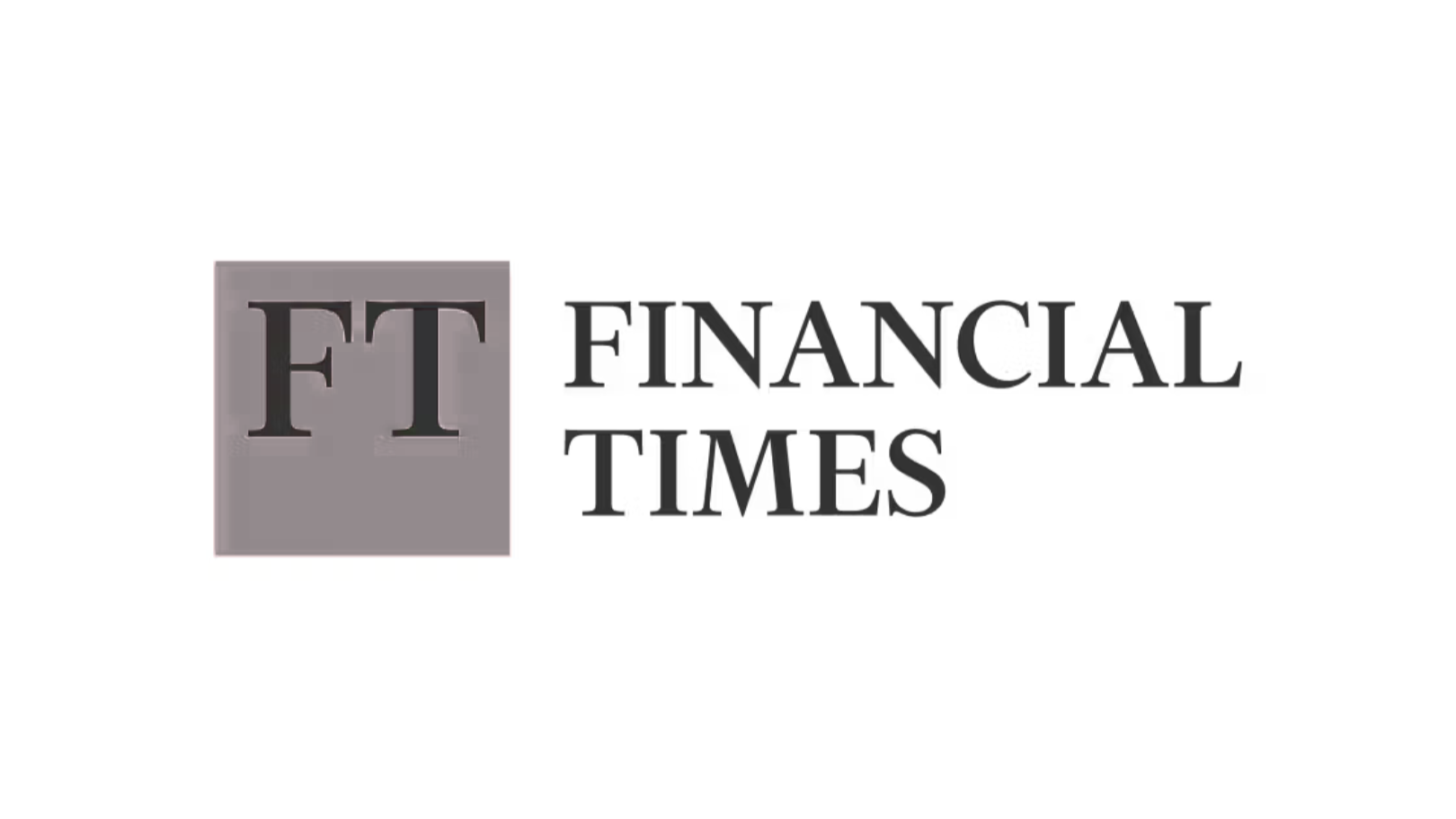 FT Financial Times logo with gray square background and black text.