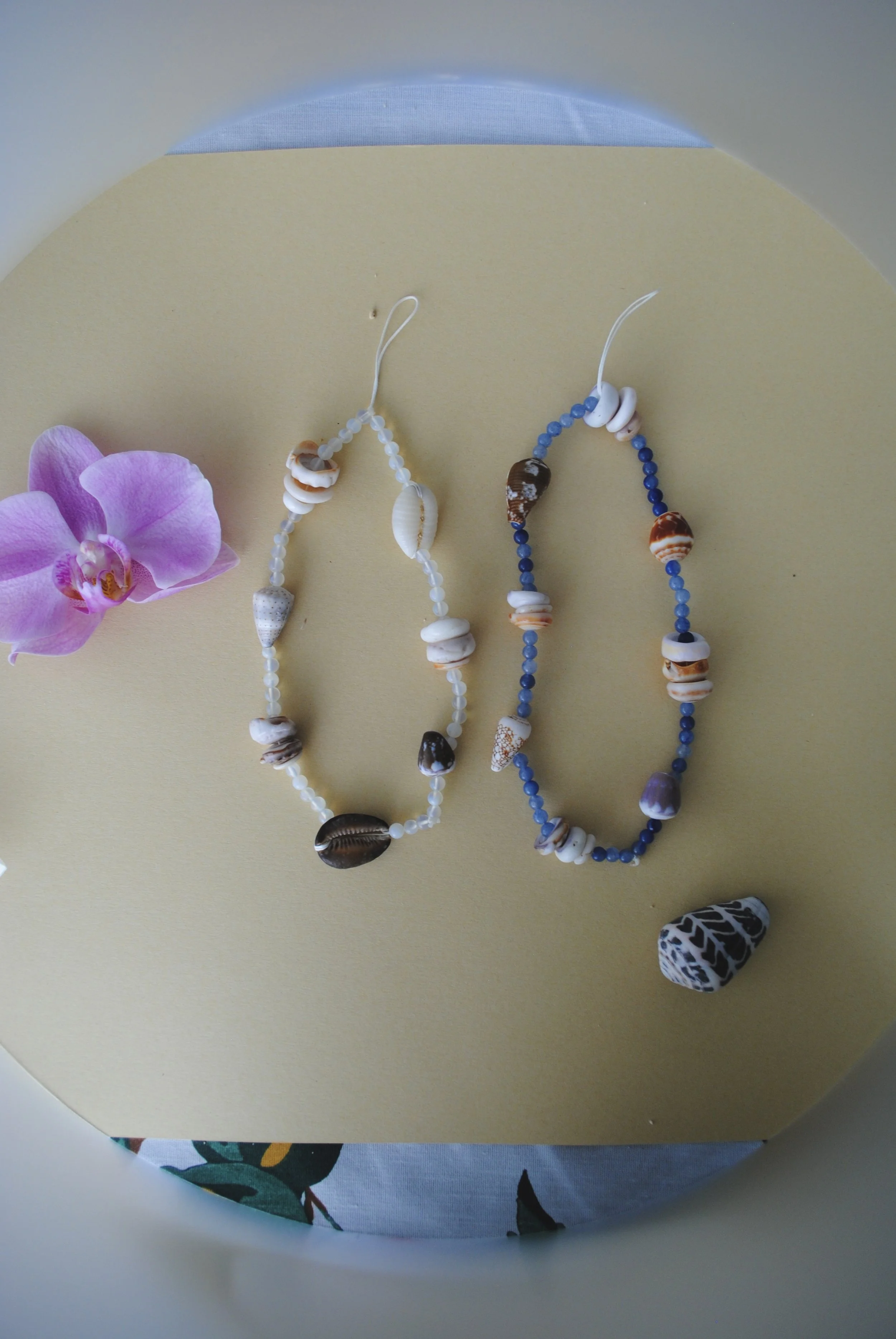 Beaded Shell Phone Wristlet