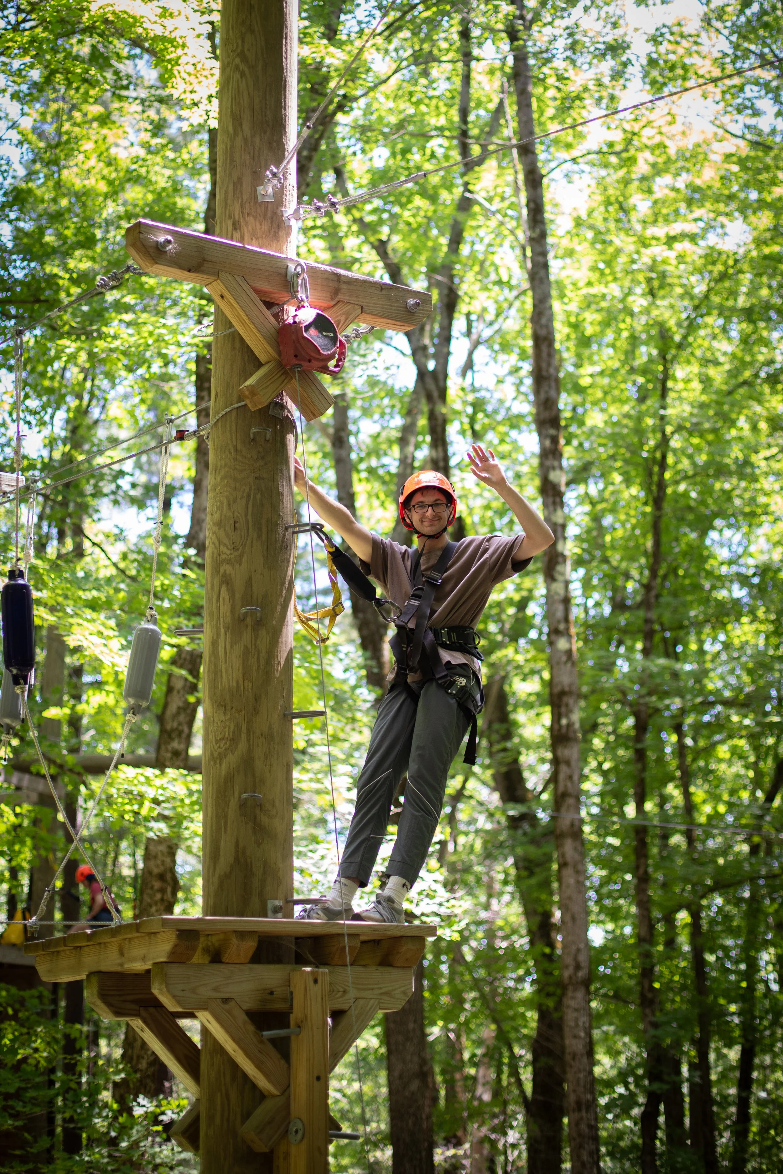 andrew running the tower