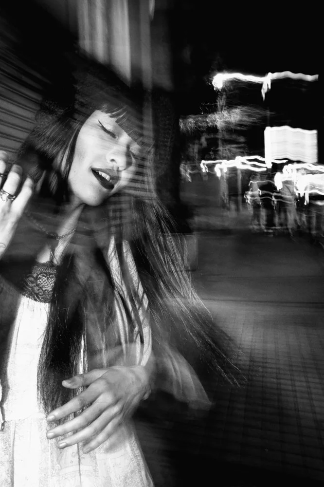 Street portrait in Shibuya at night, Tokyo