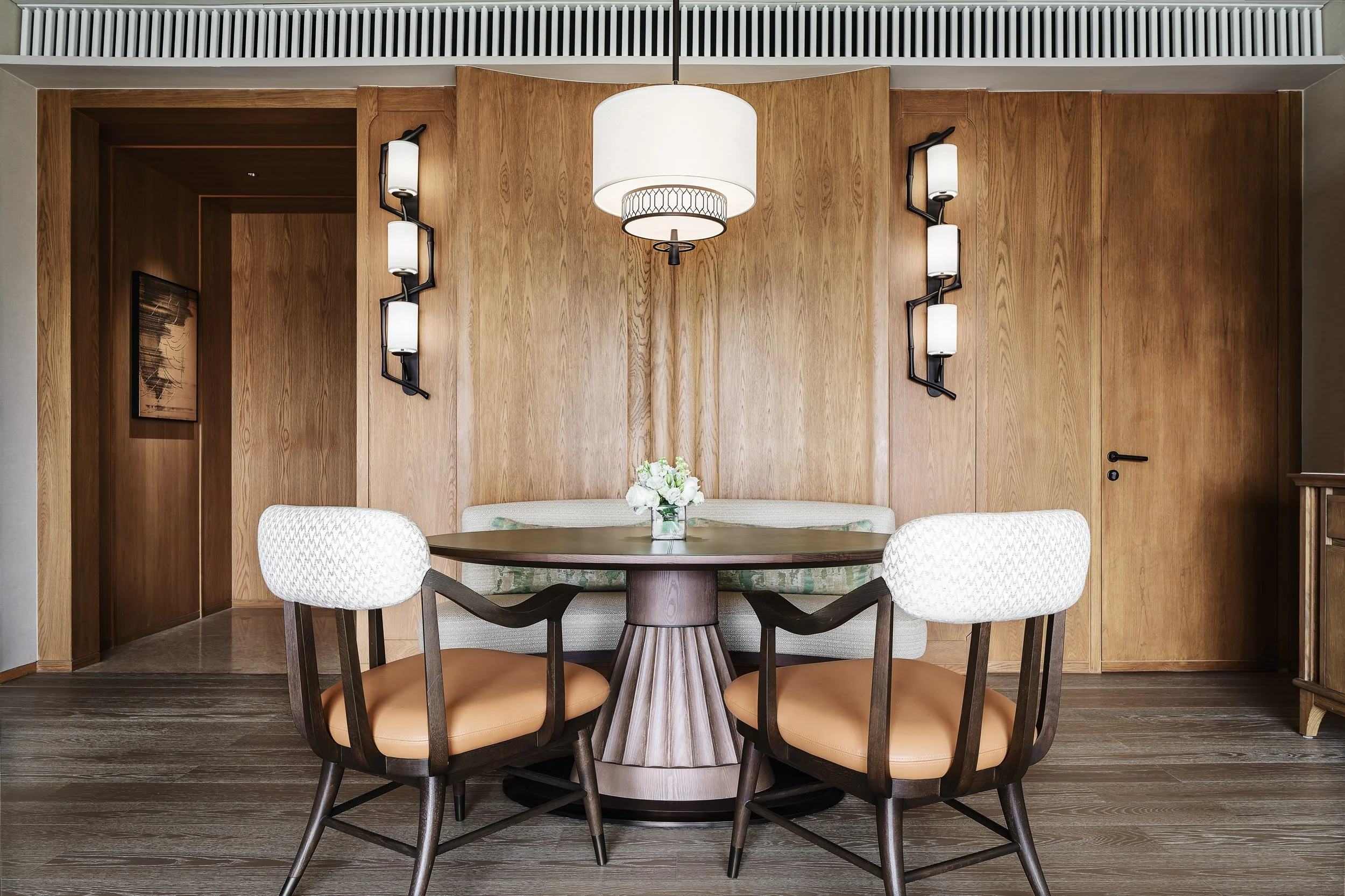 A luxury dining area of a luxury resort in Southeast Asia.