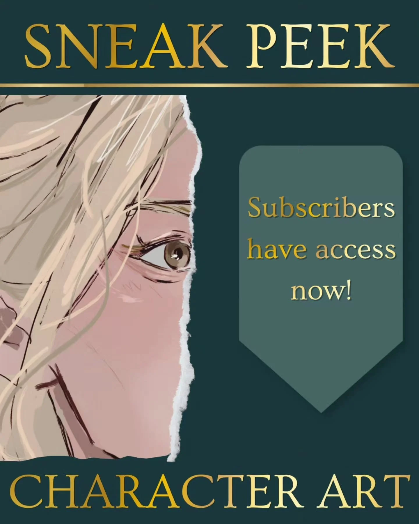"Veve, you can't post in the evening, it's not good for your algorithm". Yeah, well, TRYING TO HOLD IN THIS EXCITEMENT ISN'T GOOD FOR MY HEALTH.

The very first ever piece of Faerem art has been released to my mailing list subscribers! Join