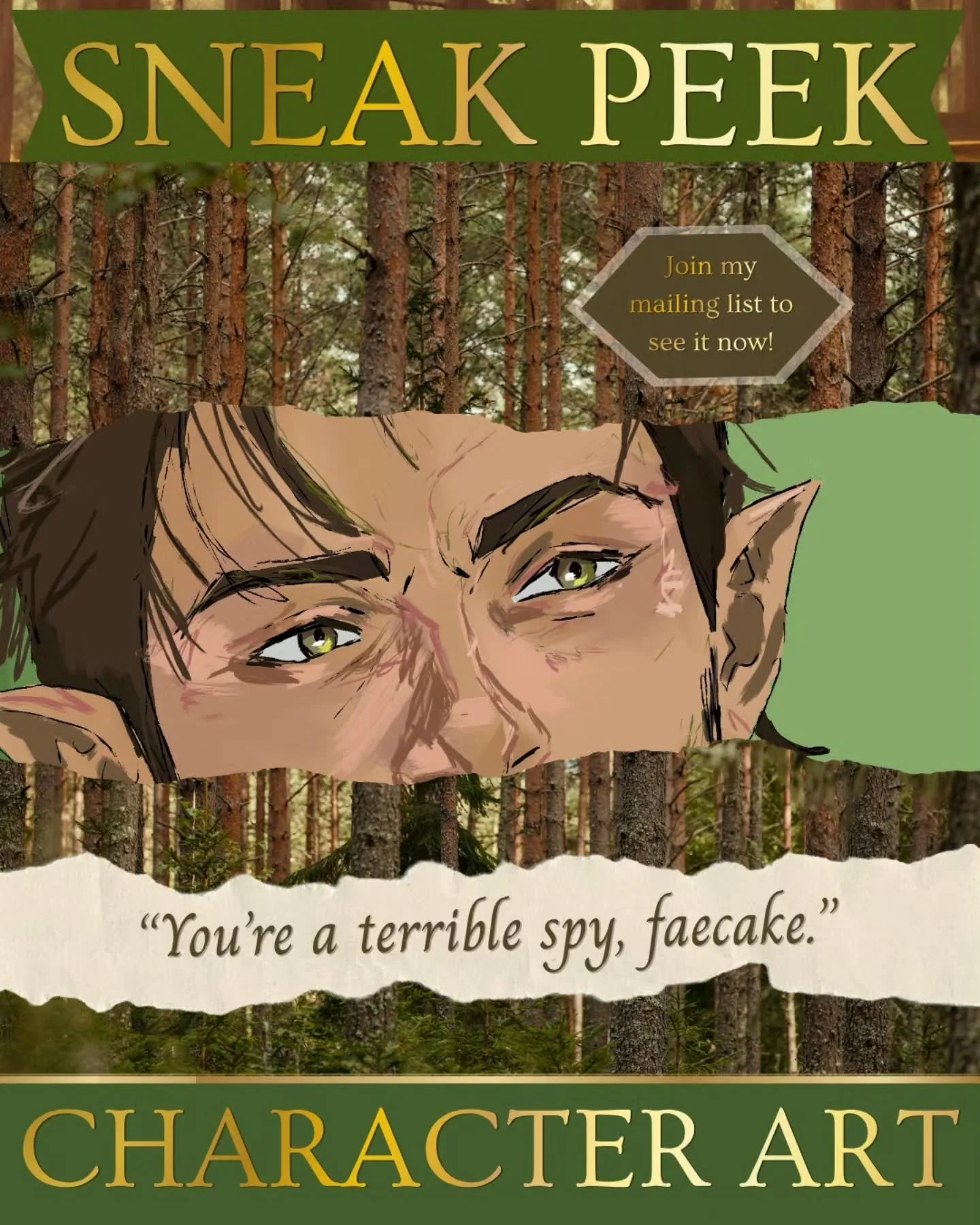 The last piece in the Faerem portrait series by @eyasei_ is dropping soon! Process of elimination means that everyone&rsquo;s favorite sardonic archer / absolute rapscallion is next.

Here&rsquo;s a little sneak peek; if you don&rsquo;t want to wait,