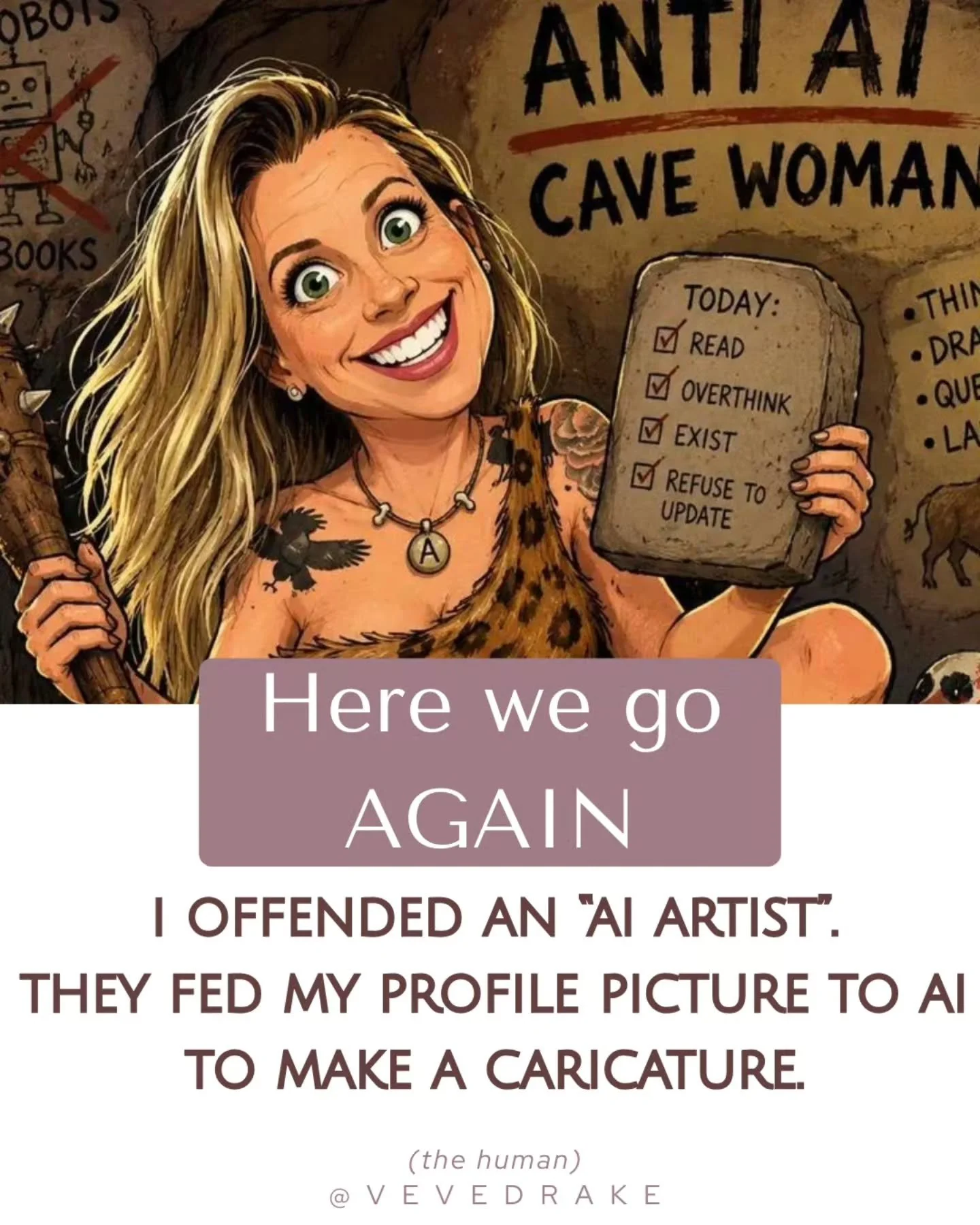 After the last time, I really shouldn&rsquo;t be shocked at the lengths that people will go to with AI. And yet they keep reaching new lows.

For anyone unfamiliar with what happened to me recently: my name is Vivian Drake, and I am an indie author. 