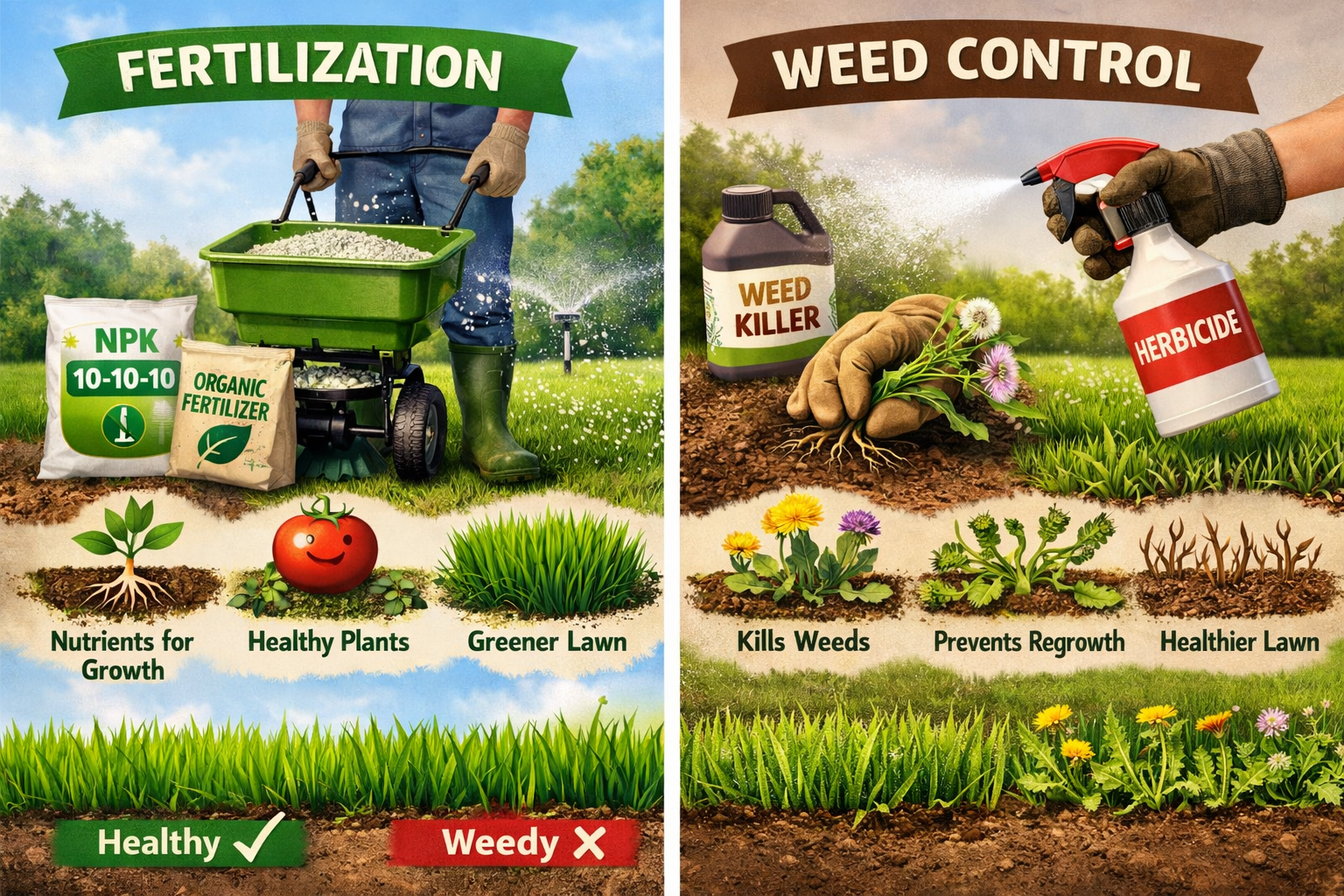 🌱  Fertilization & Weed Control