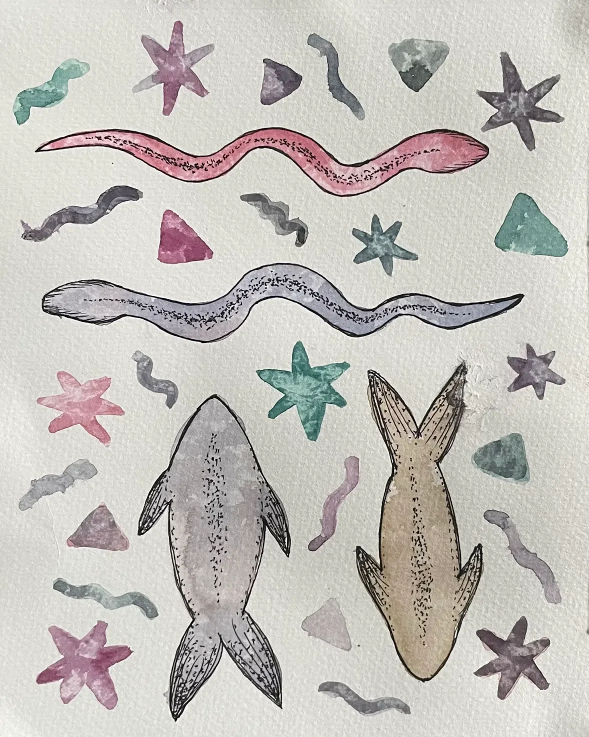 Snake Snake Fish Fish