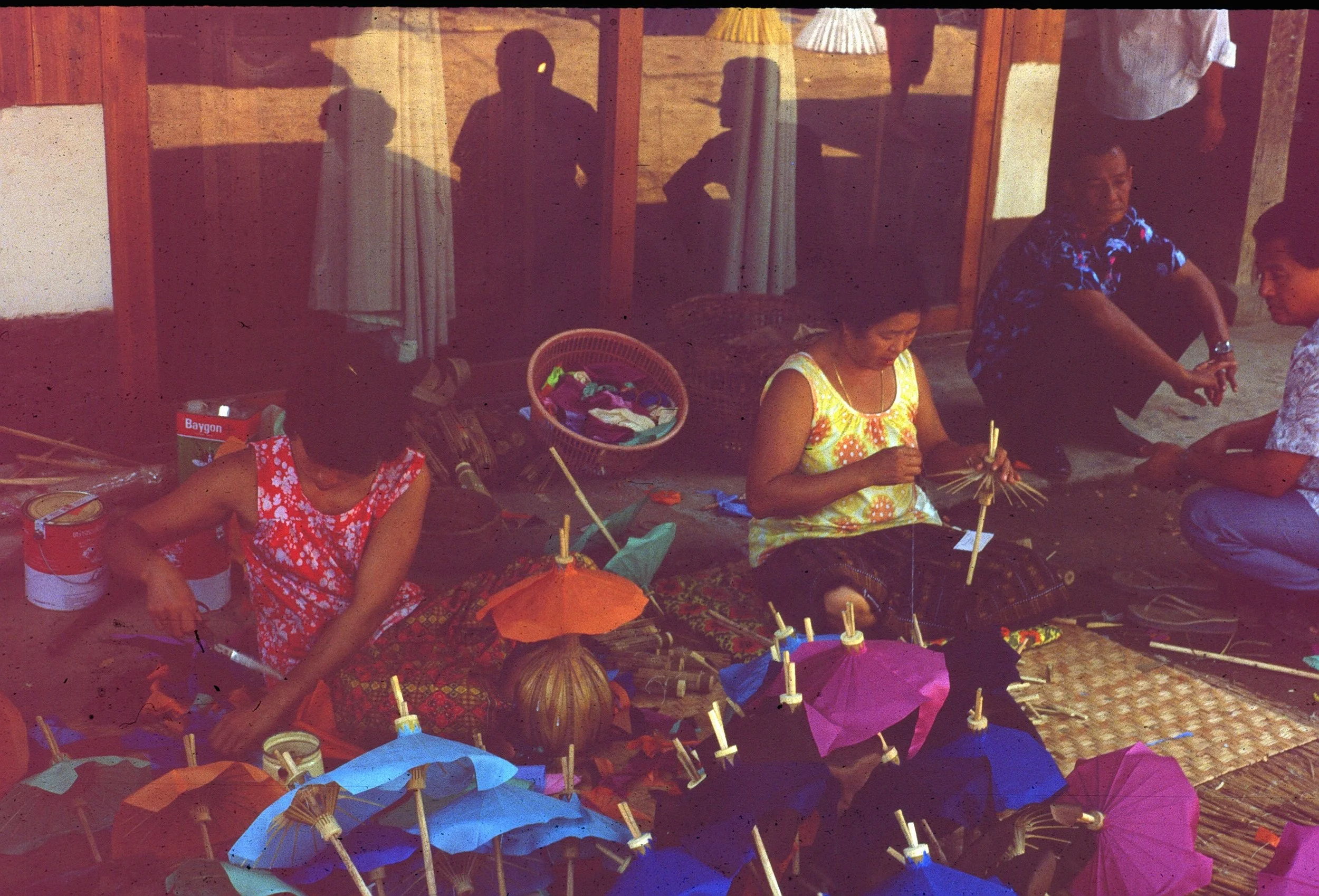 Chiang Mai umbrella painters (1979).