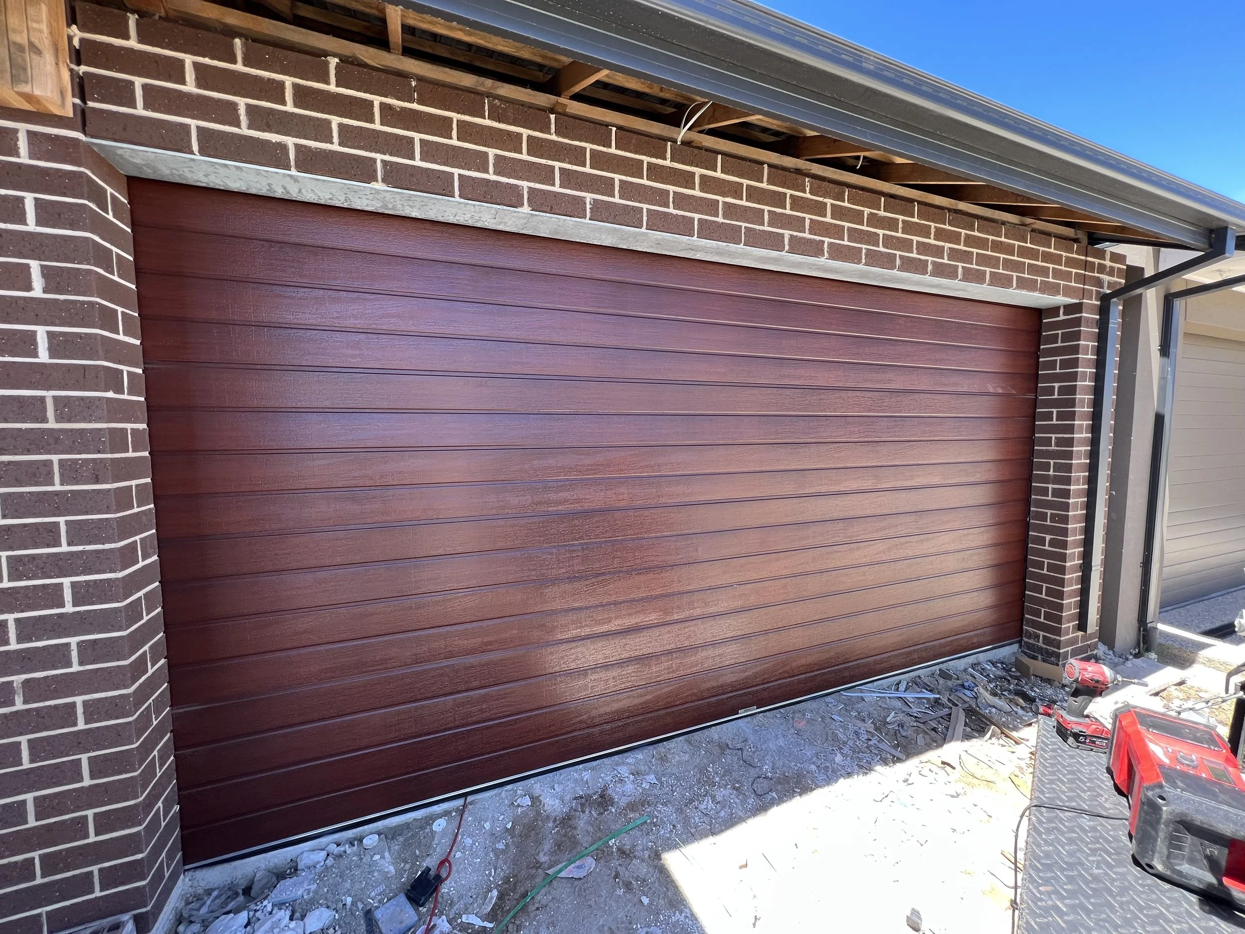 Newly installed garage door on residential home in Frankston