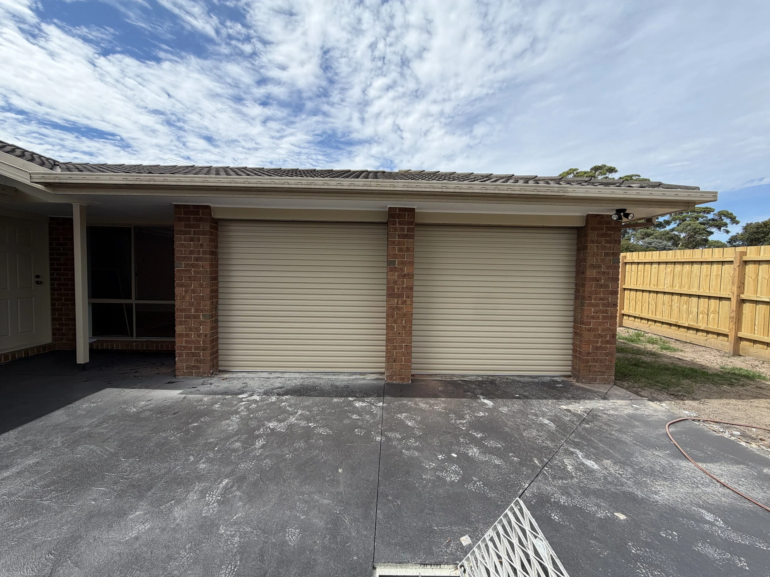 Repaired garage door with new springs and components  in Rosebud