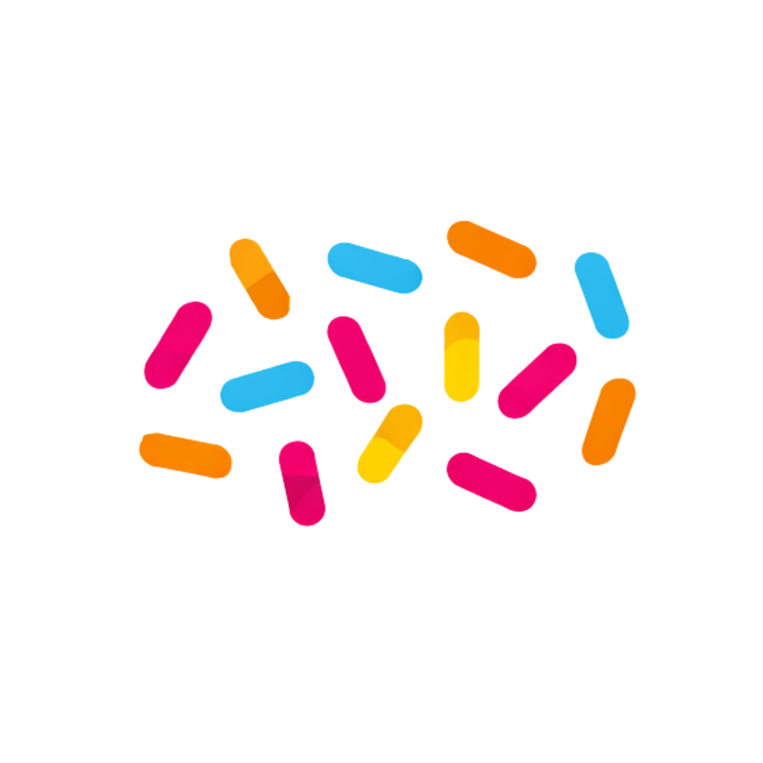 Colorful capsule-shaped pills scattered on a black background.