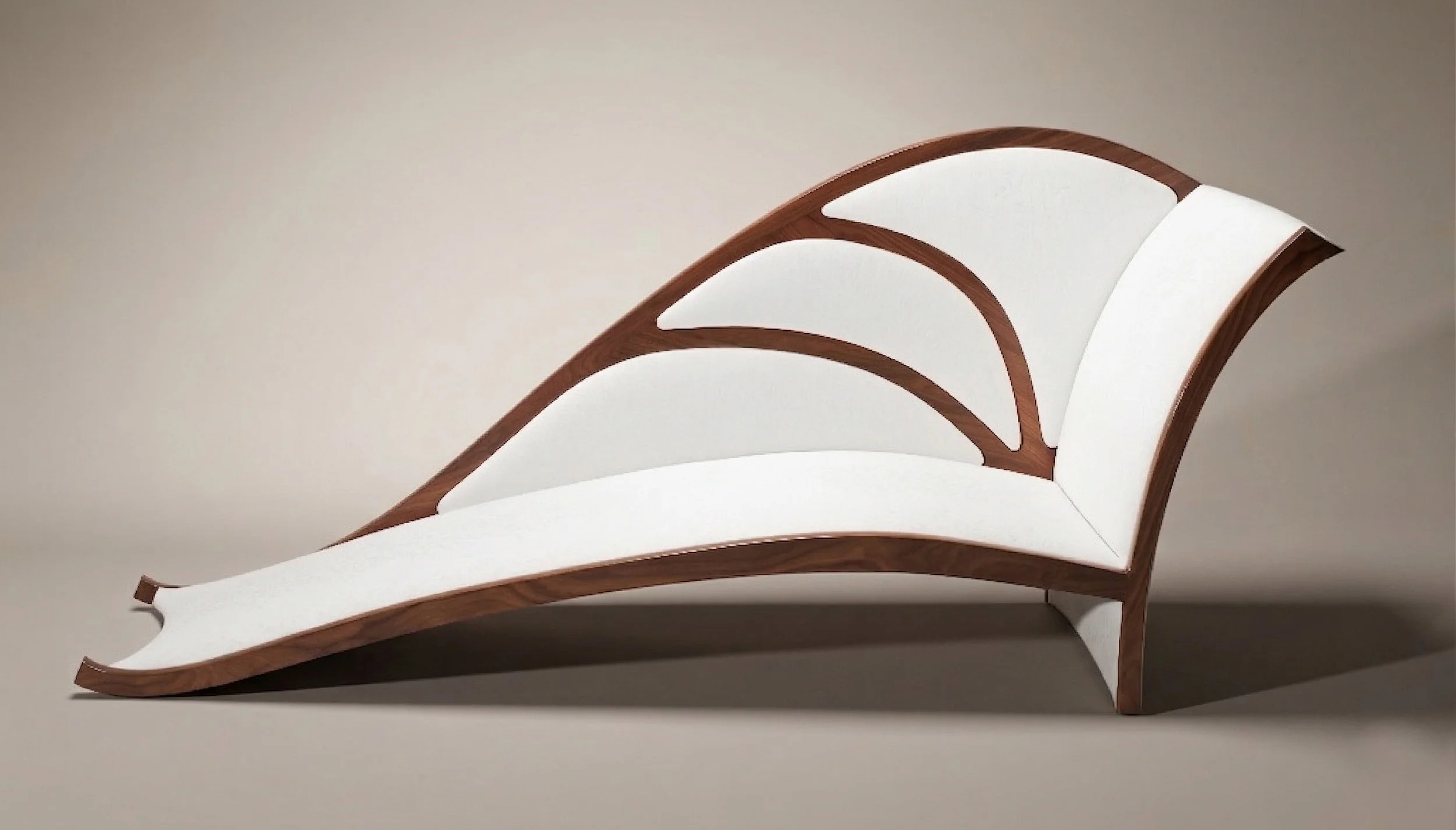 Custom Made hardwood and fabric french chaise lounge by Will Marx.jpg