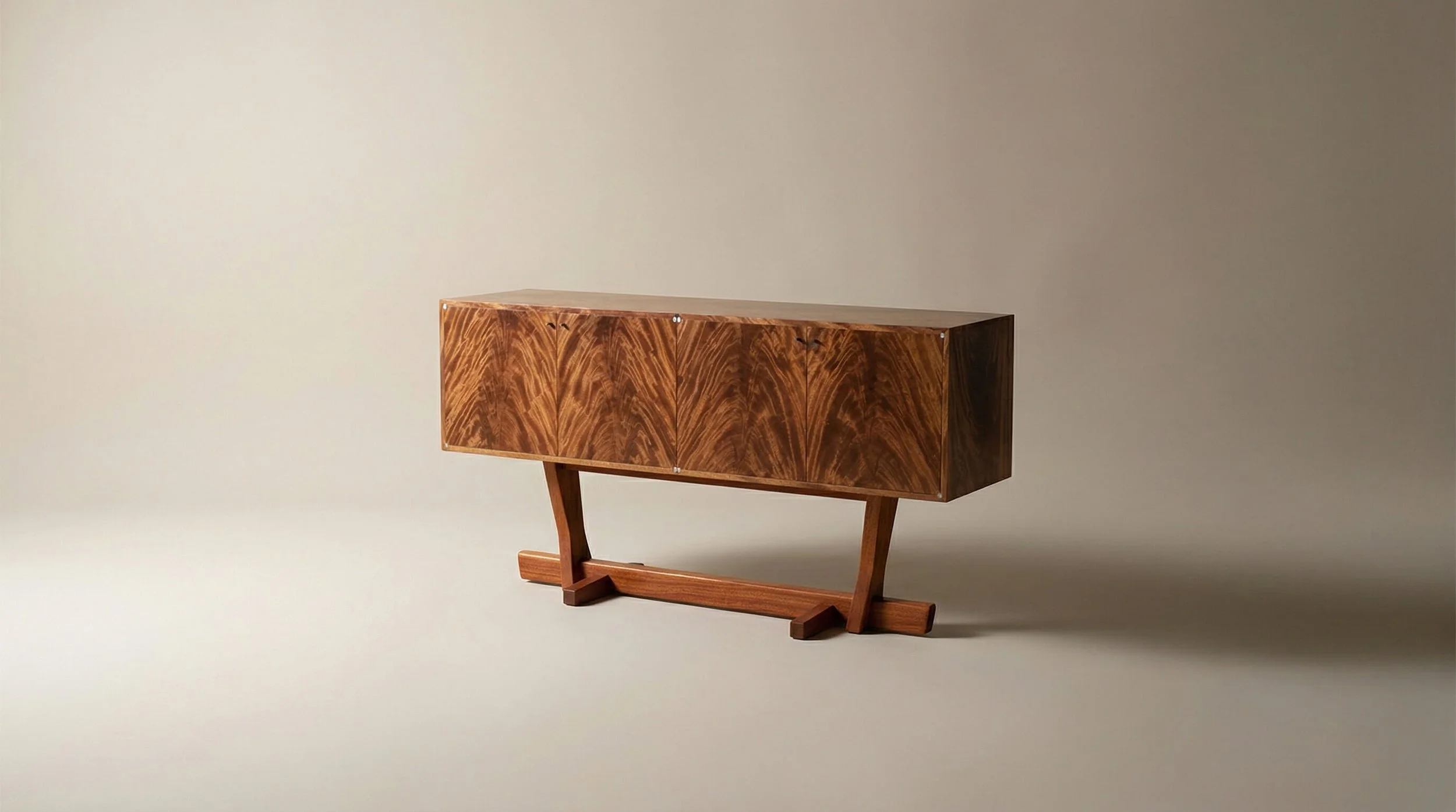 Custom Made Long Wood Grained Sideboard by Will Marx