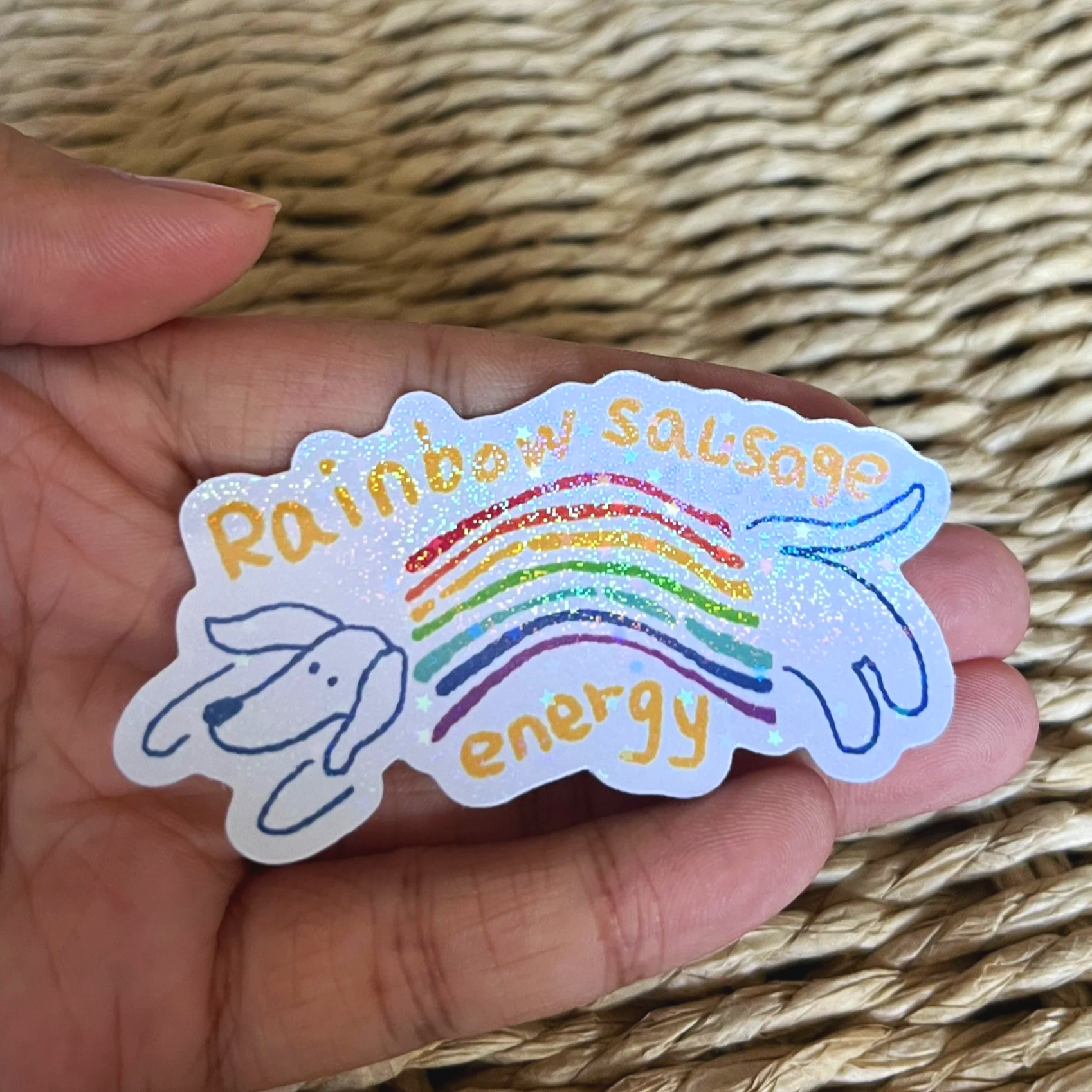 Rainbow Sausage Energy Sticker