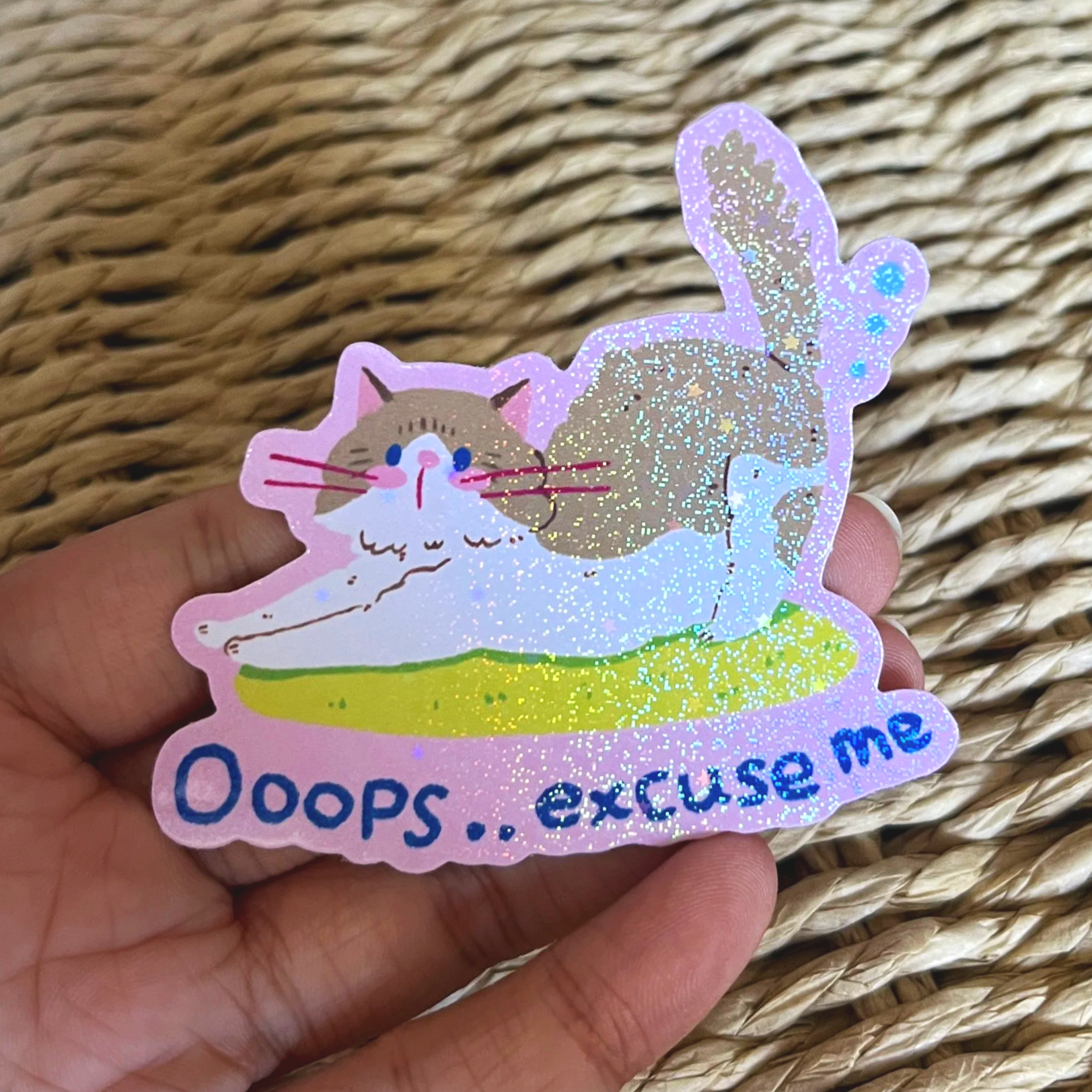 Ooops..excuse me Sticker