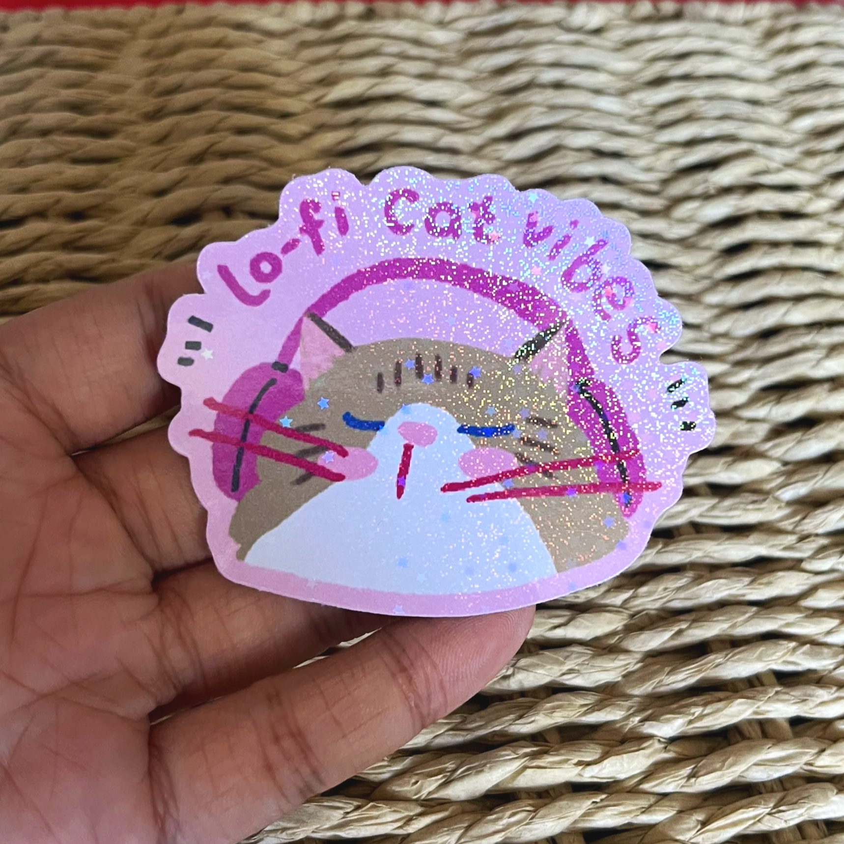 Lo-fi Cat Vibes Sticker