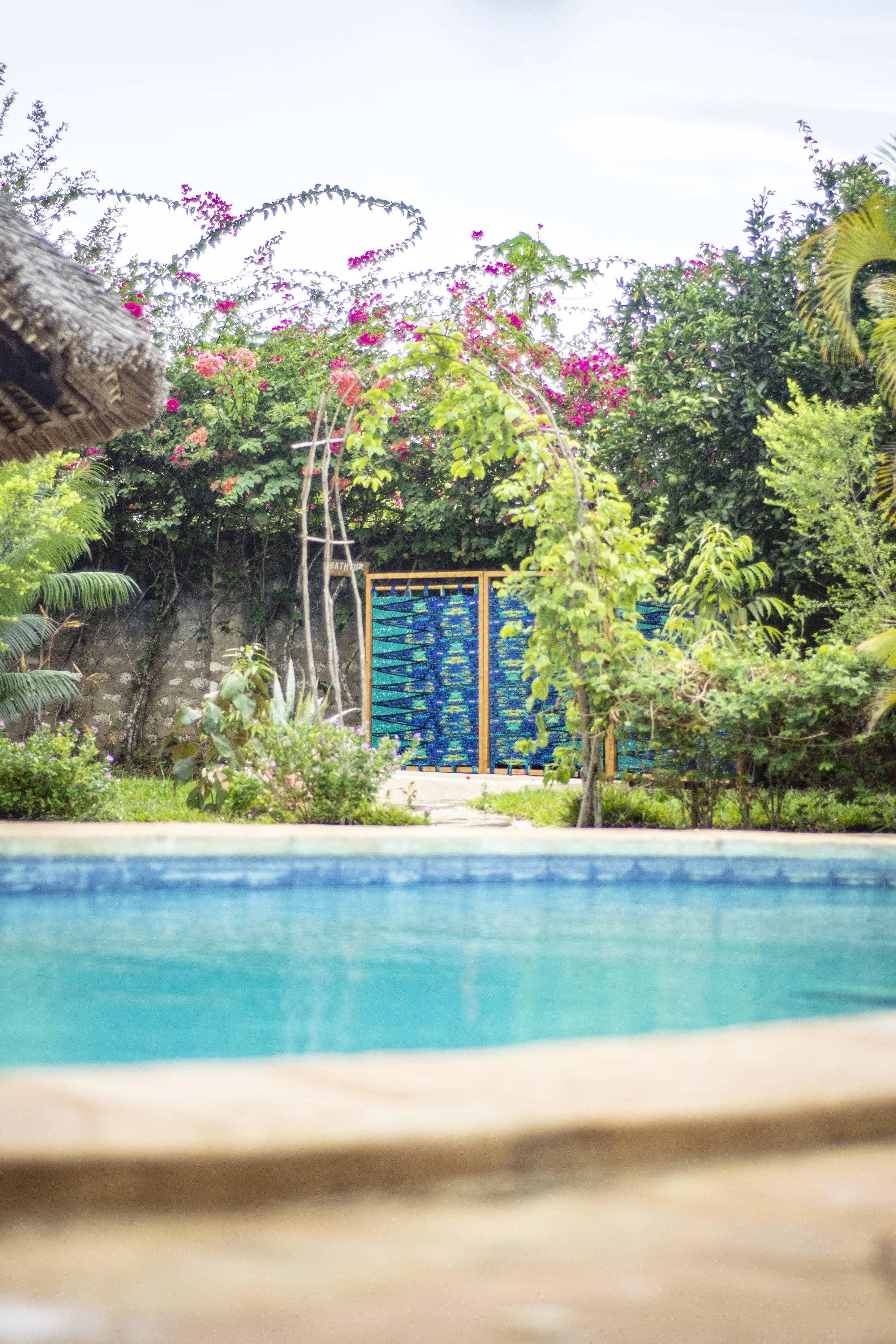 House of Afya exterior with pool Diani Kenya