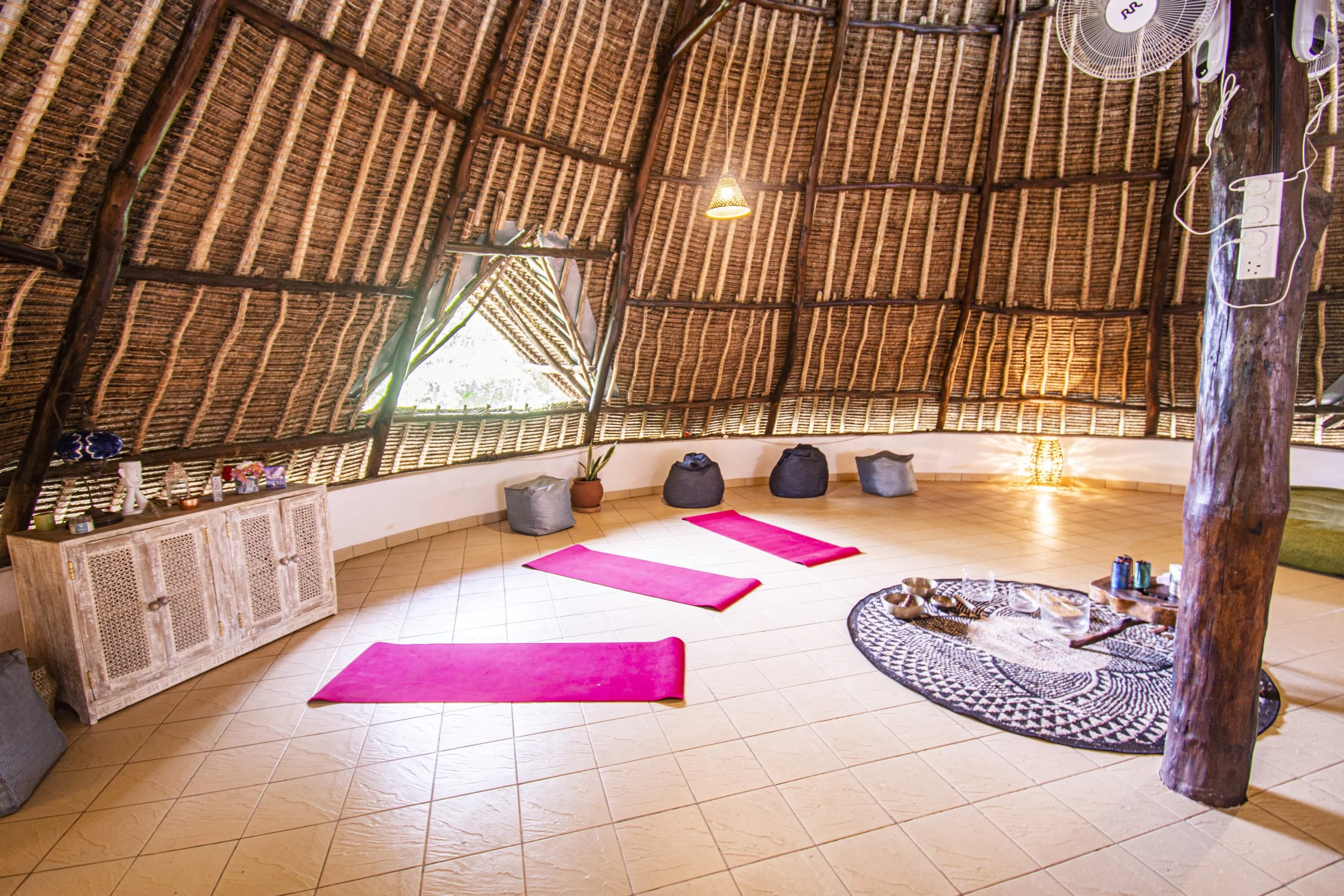 Sound healing setup at House of Afya