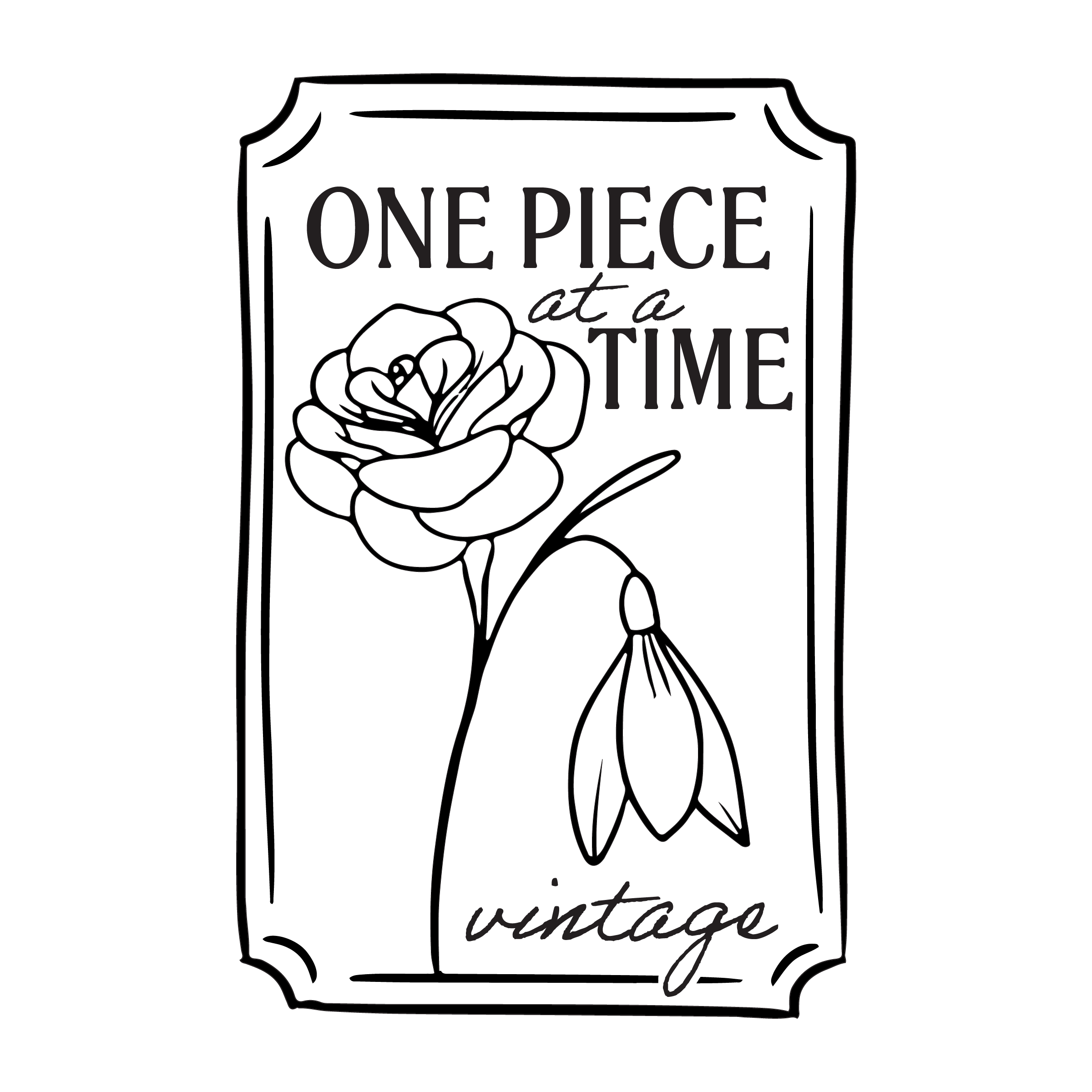 One Piece at a Time Vintage Logo | Freelance Entry; 2025