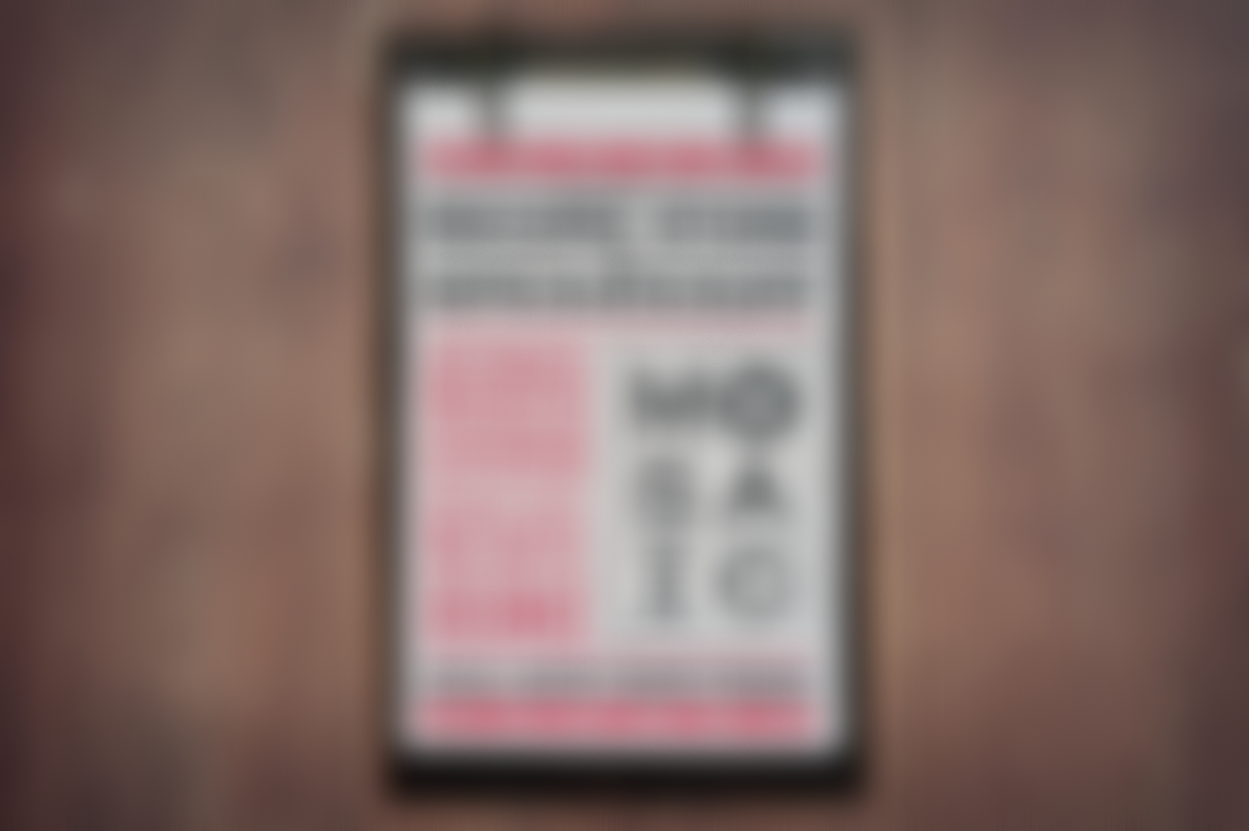 Backstage at the Mosaic Menu