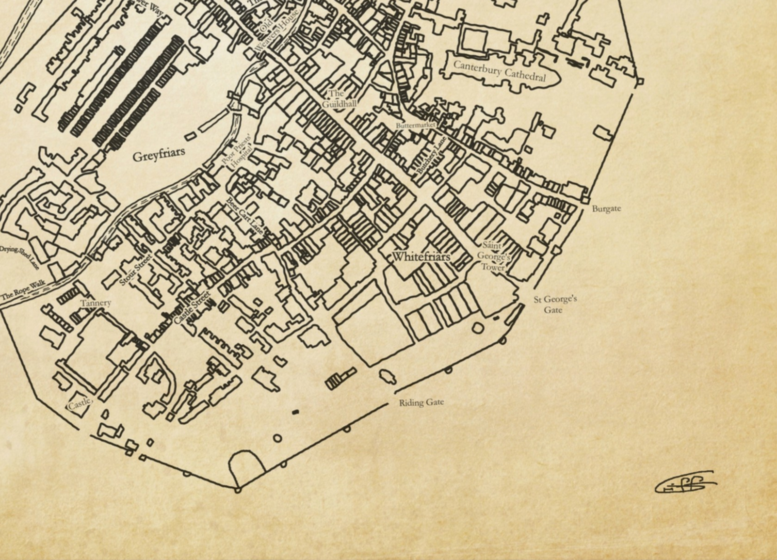 Canterbury+historic+style+city+map+wall+art+dark+wood+crop.png
