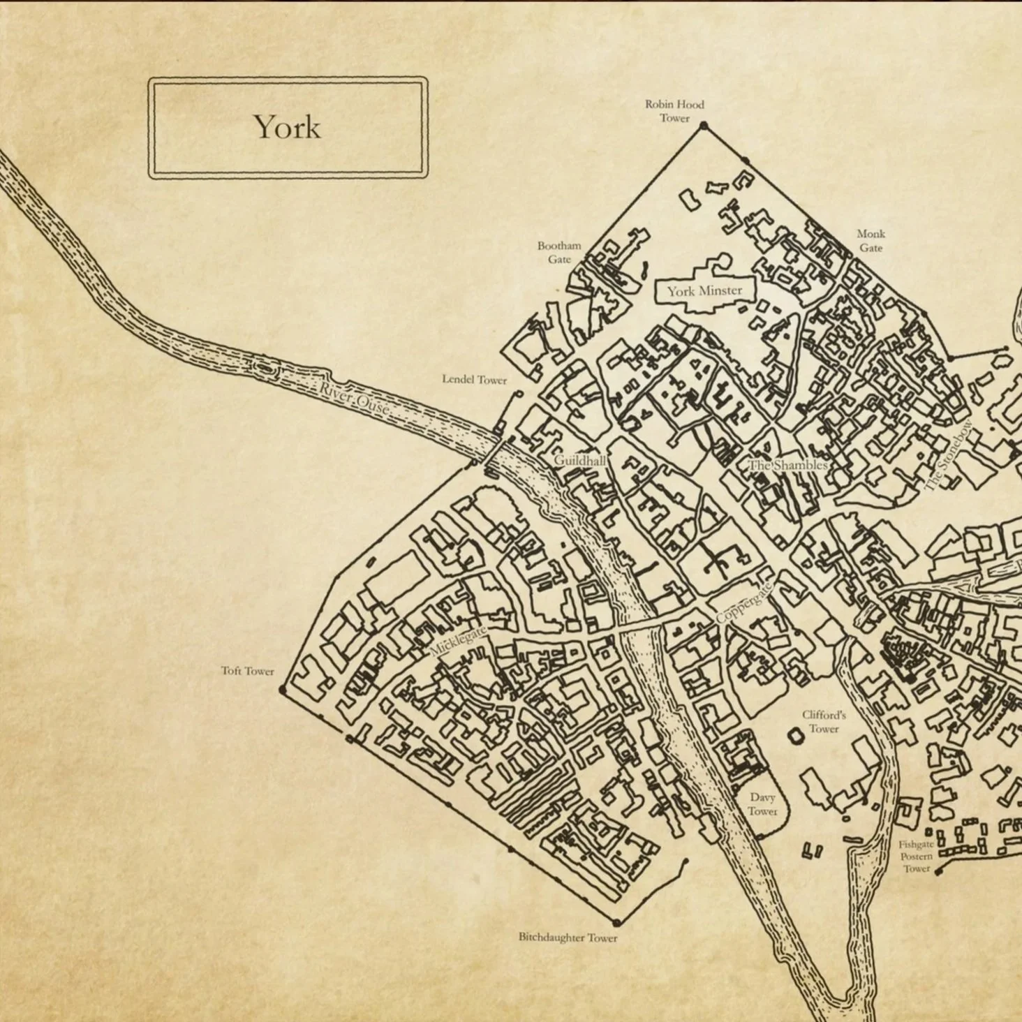 York+Historic+Style+City+Map+City+Wall+Wll+Art+Print+Dark+Wood+Frame.jpg