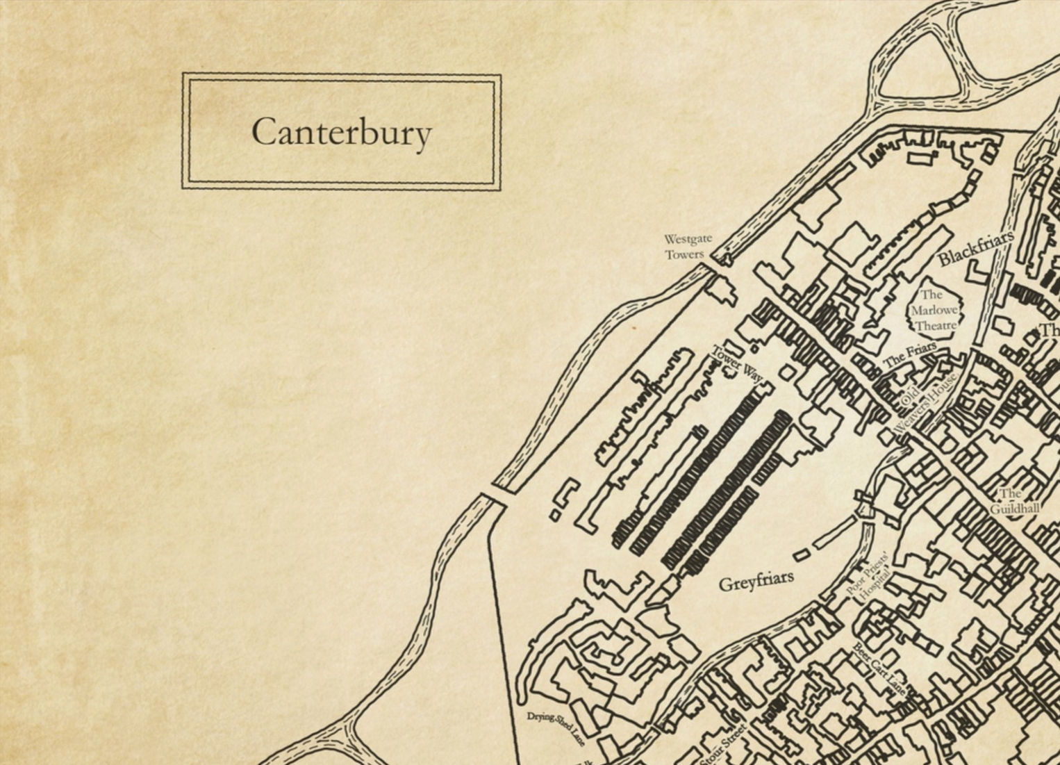Canterbury+historic+style+city+map+wall+art+dark+wood+crop.png