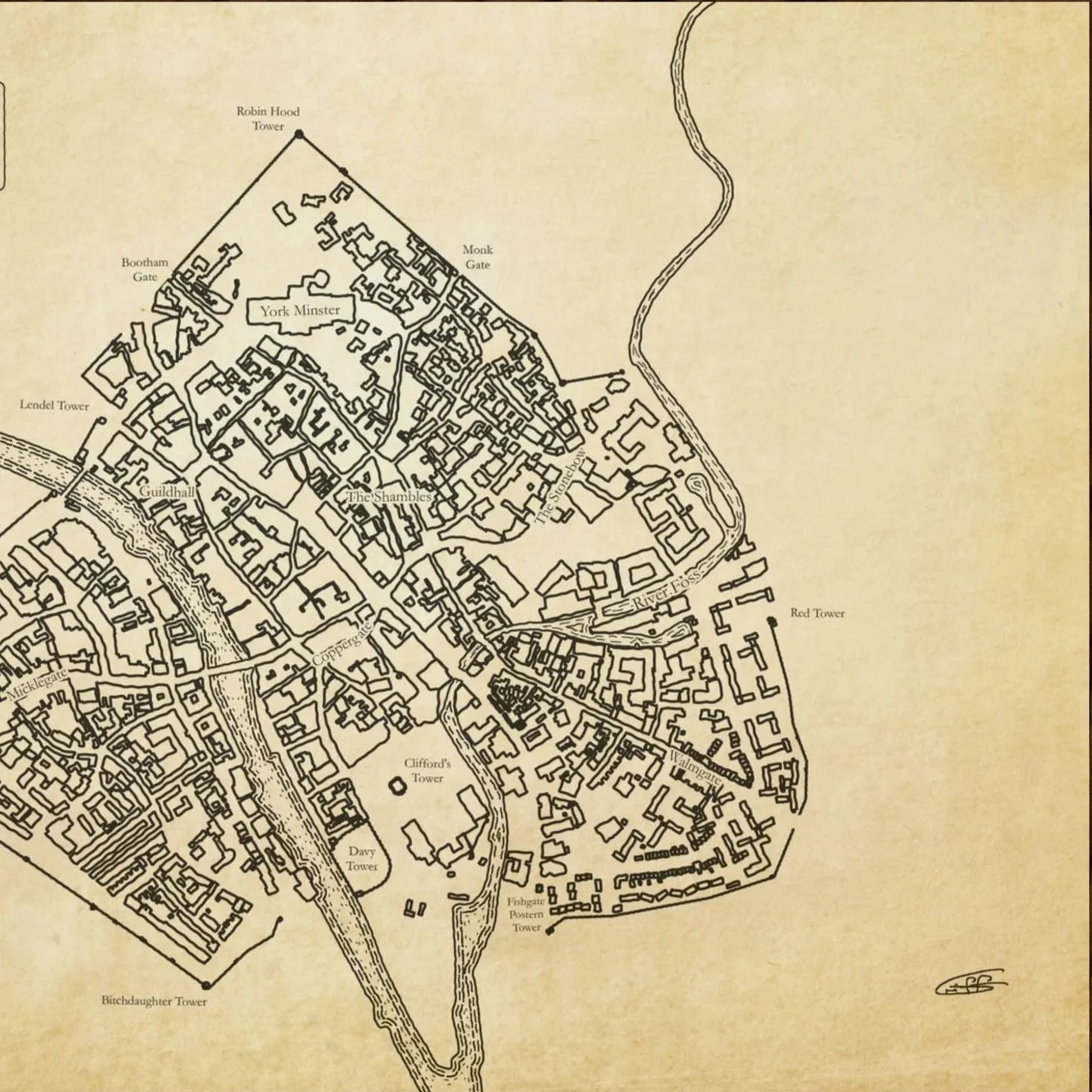 York+Historic+Style+City+Map+City+Wall+Wll+Art+Print+Dark+Wood+Frame.jpg