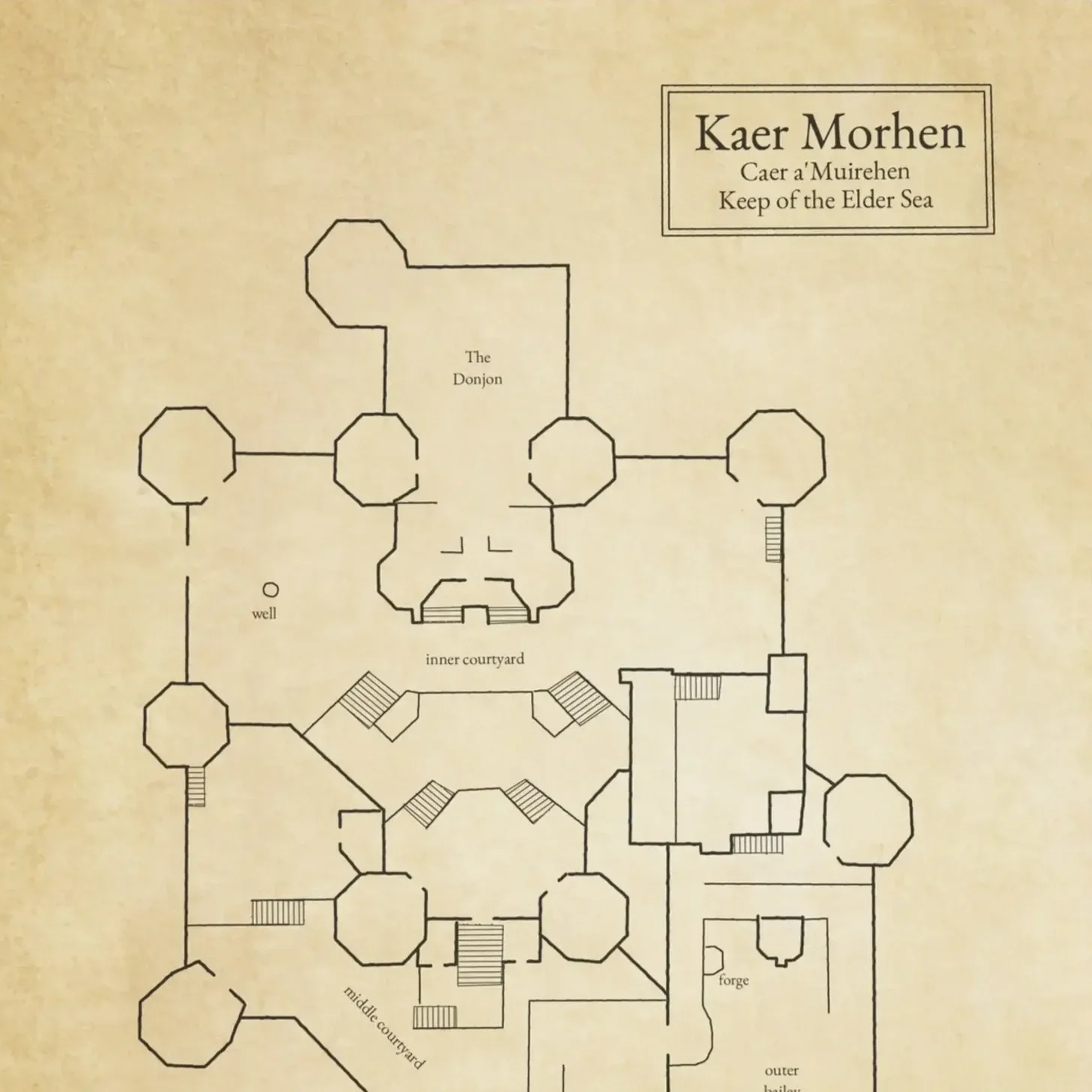 Kaer+Morhen+The+Witcher+Fantasy+Castle+Map+Dark+Wood+Frame.webp