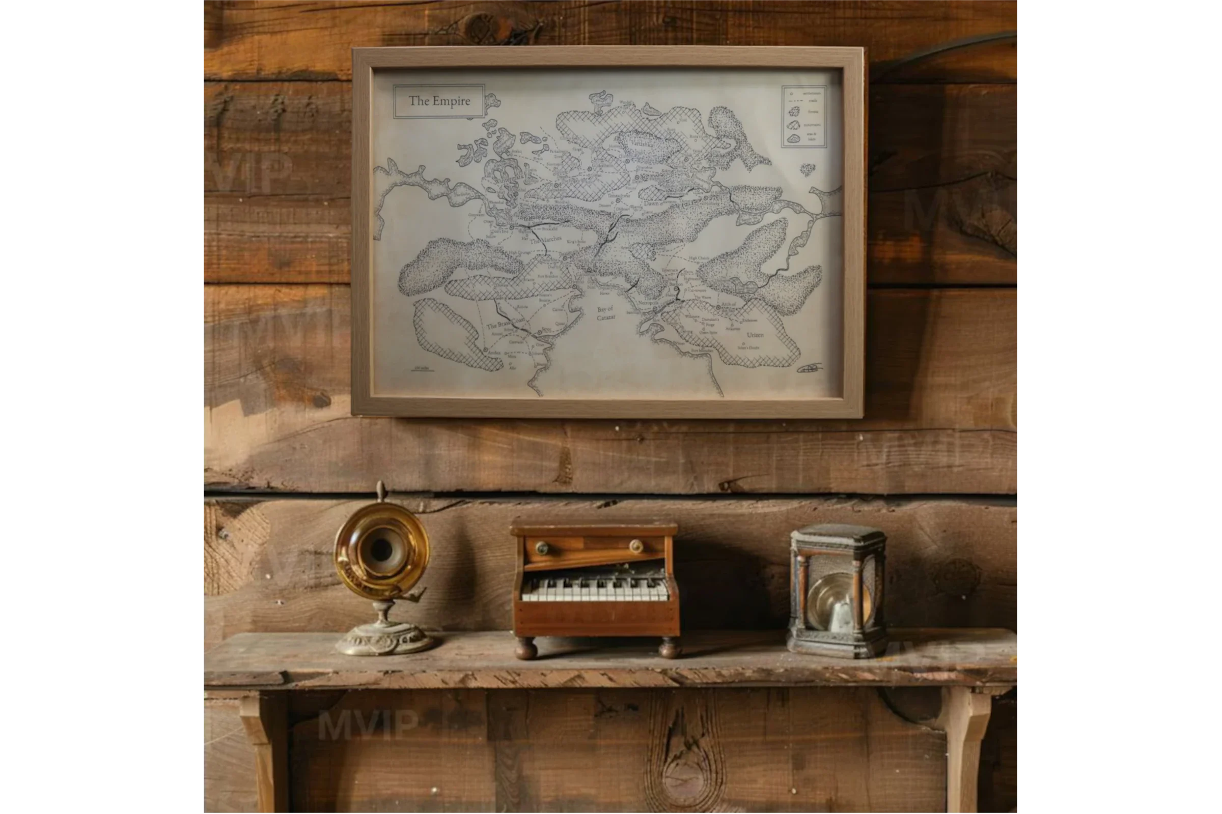 Empire Map Profound Decision Fantasy Wood Wall.webp