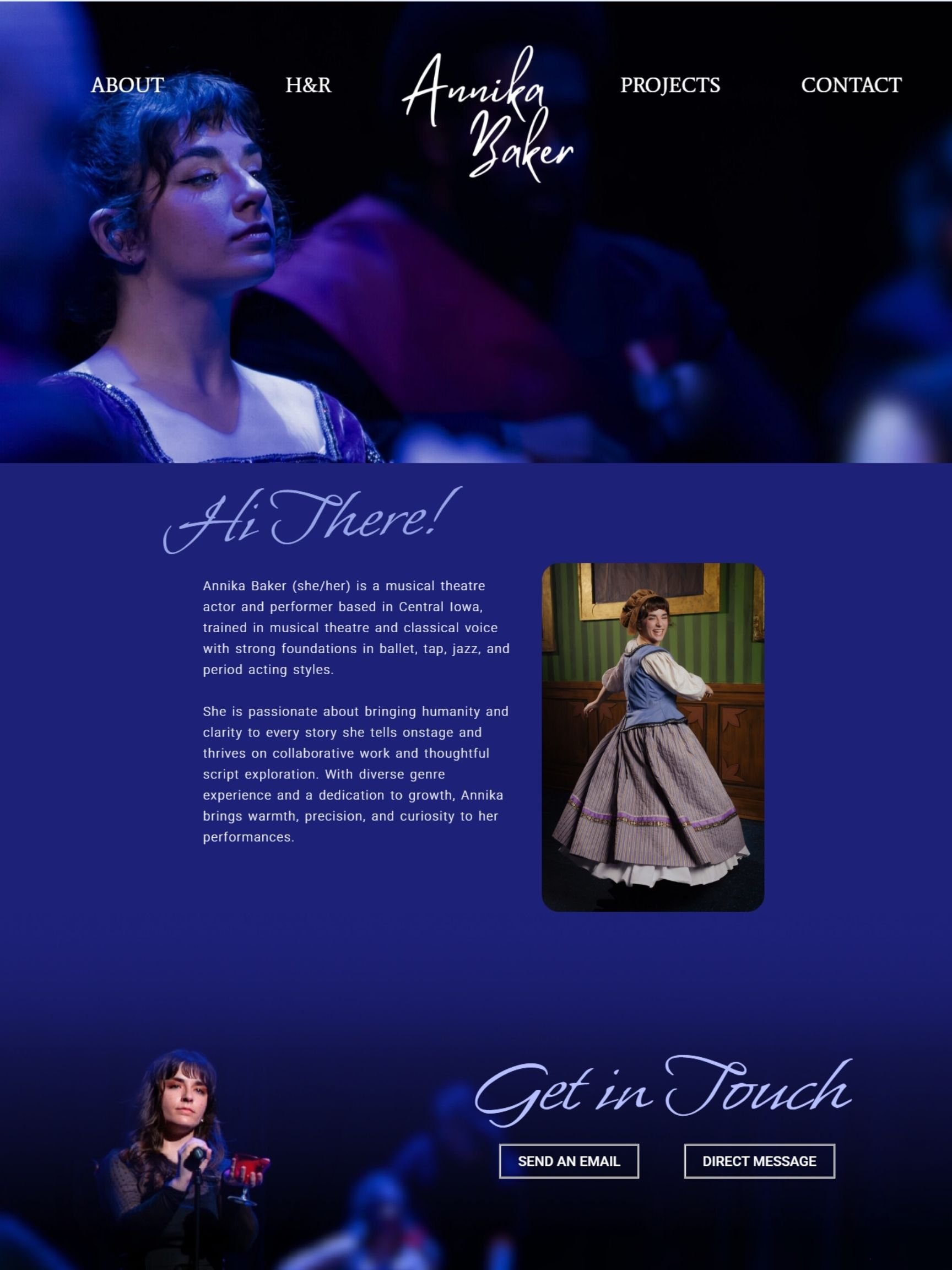 Annika Baker website redesign