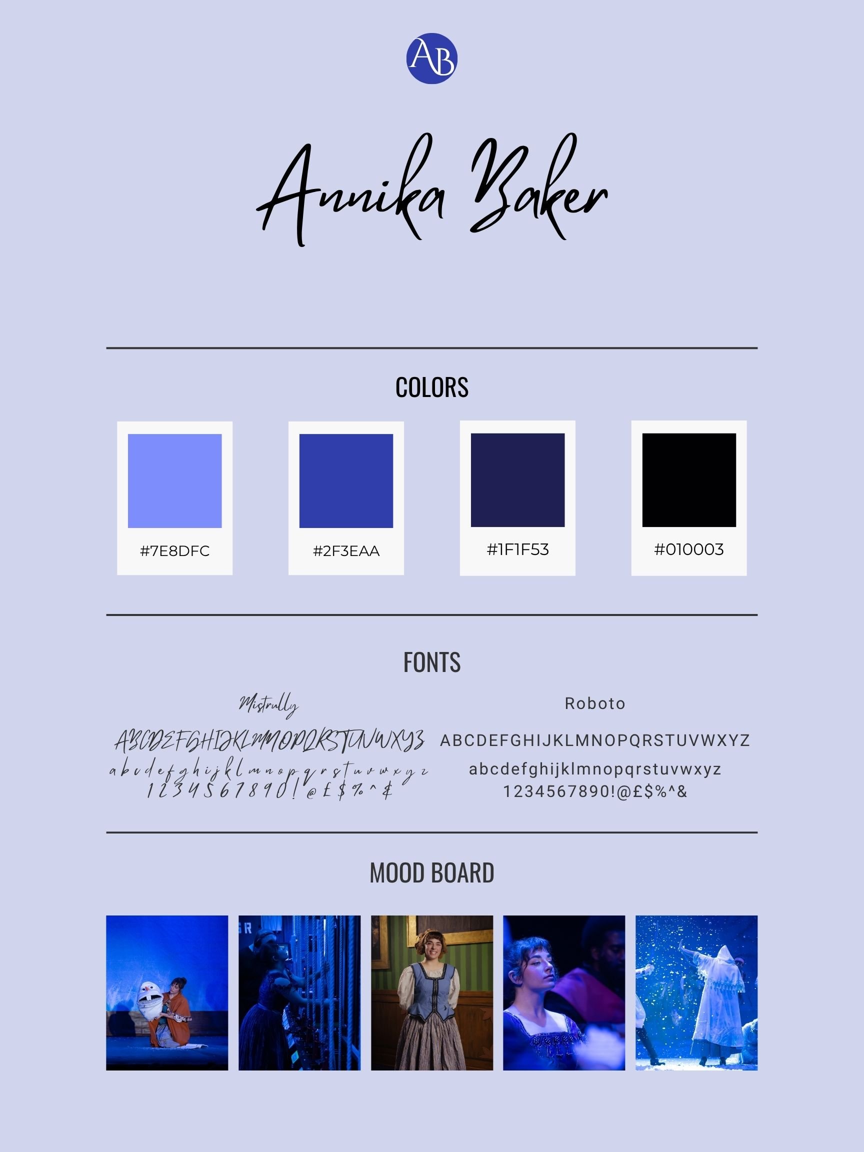 Redesigned Annika Baker projects page