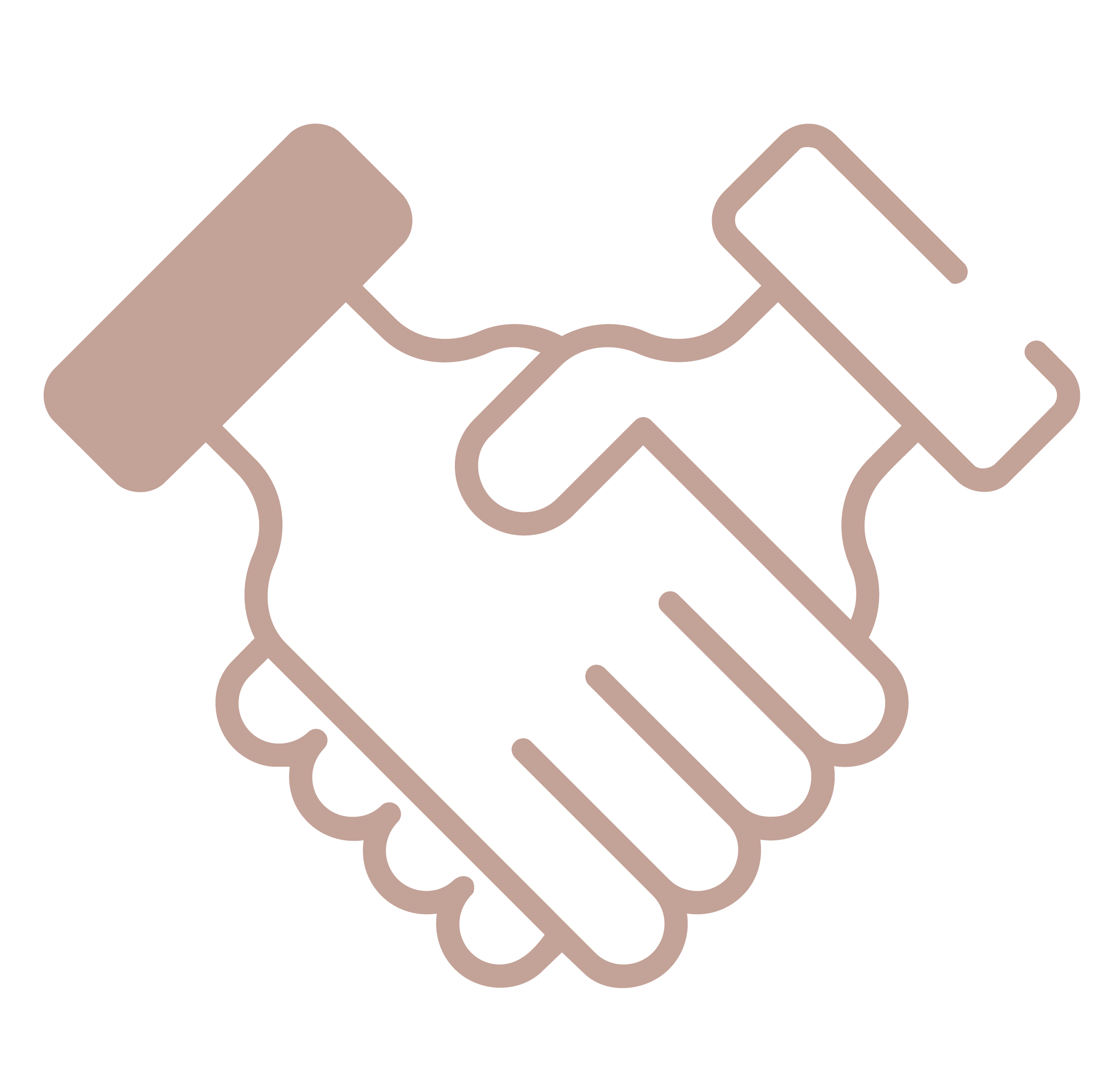 Illustration minimaliste de deux mains se serrant la main, symbole de partenariat ou d'accord.