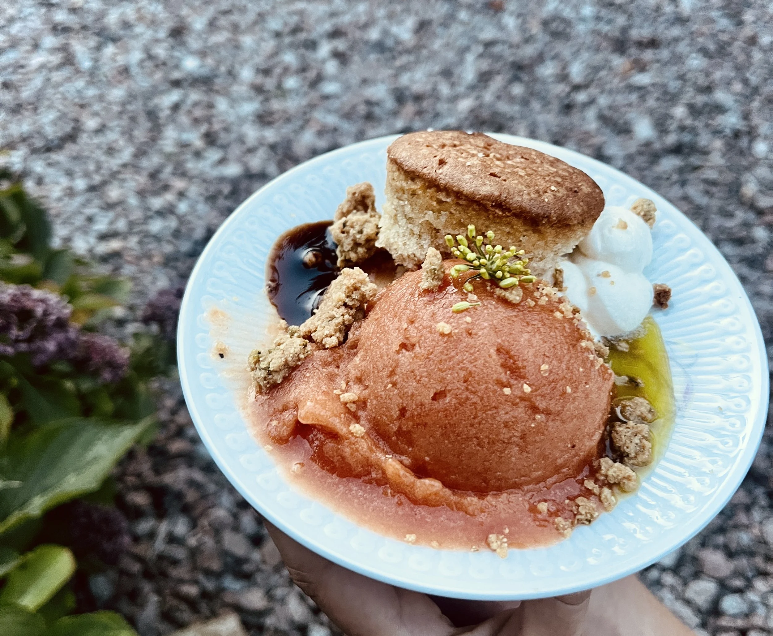 Tomaten-ijs met venkelcake (oogstdiner special)