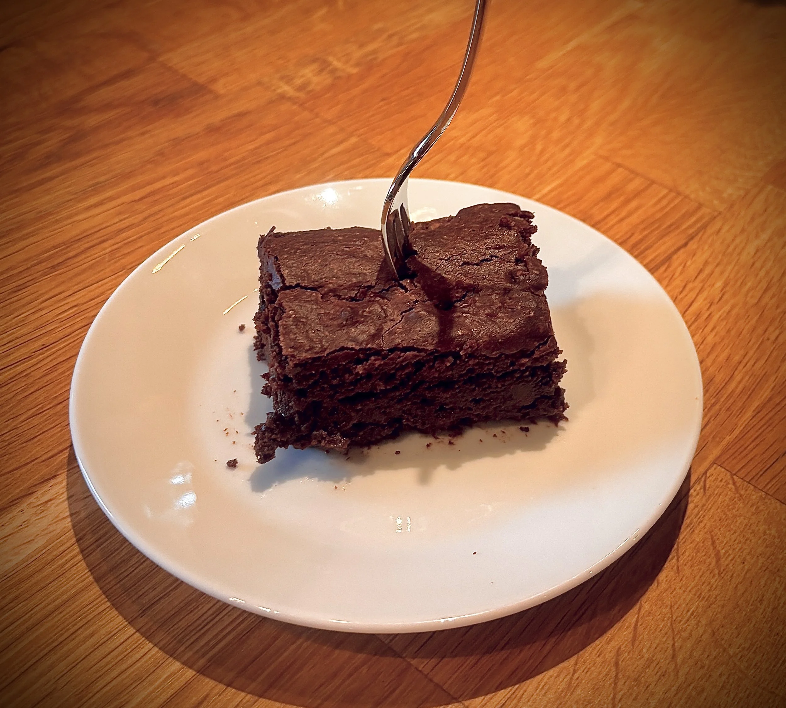 Pompoenbrownie met walnoten en chocolade