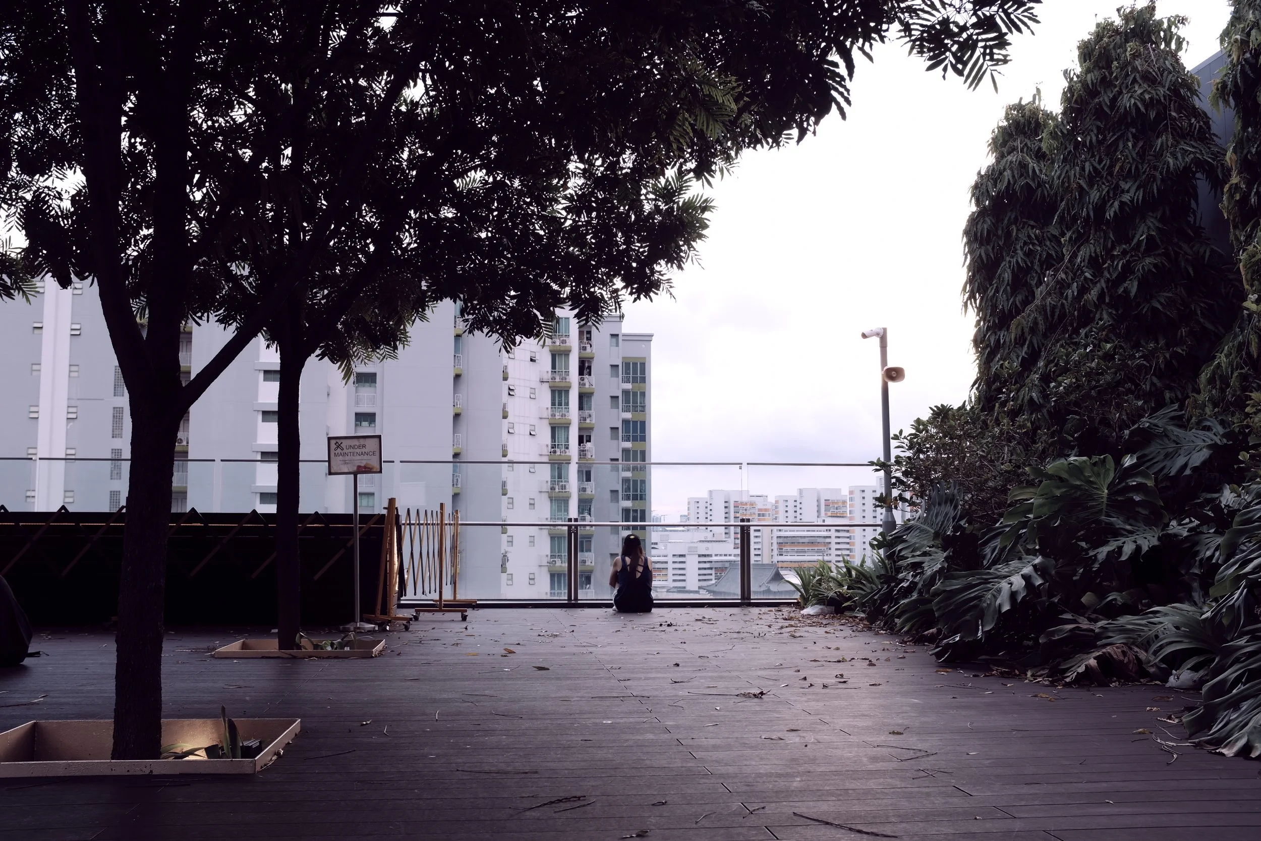 Local mall rooftop meditation