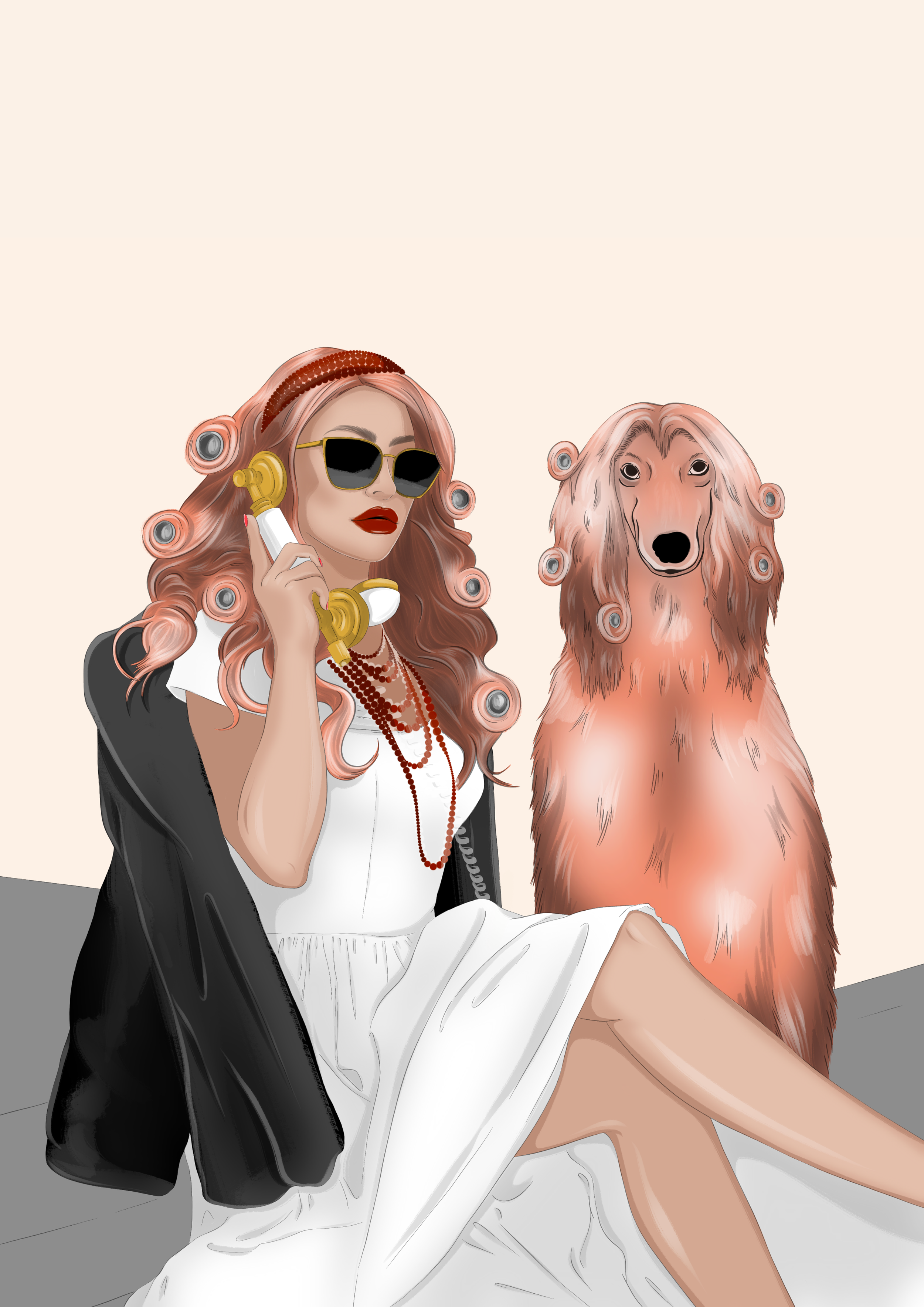 Woman and her dog getting ready - Lisen Vennesland.png