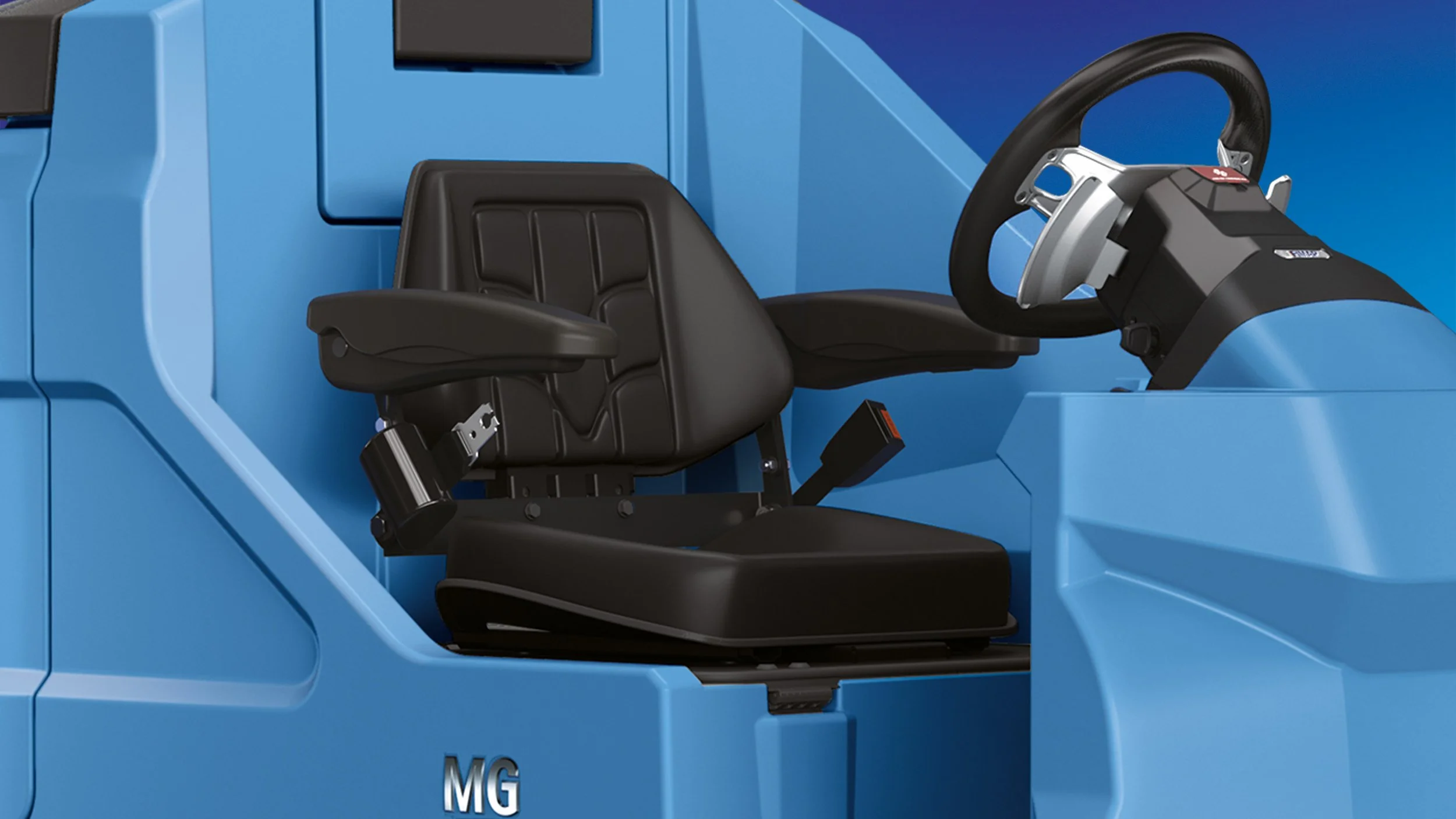 DRIVER SEAT WITH ARMREST AND SAFETY BELT