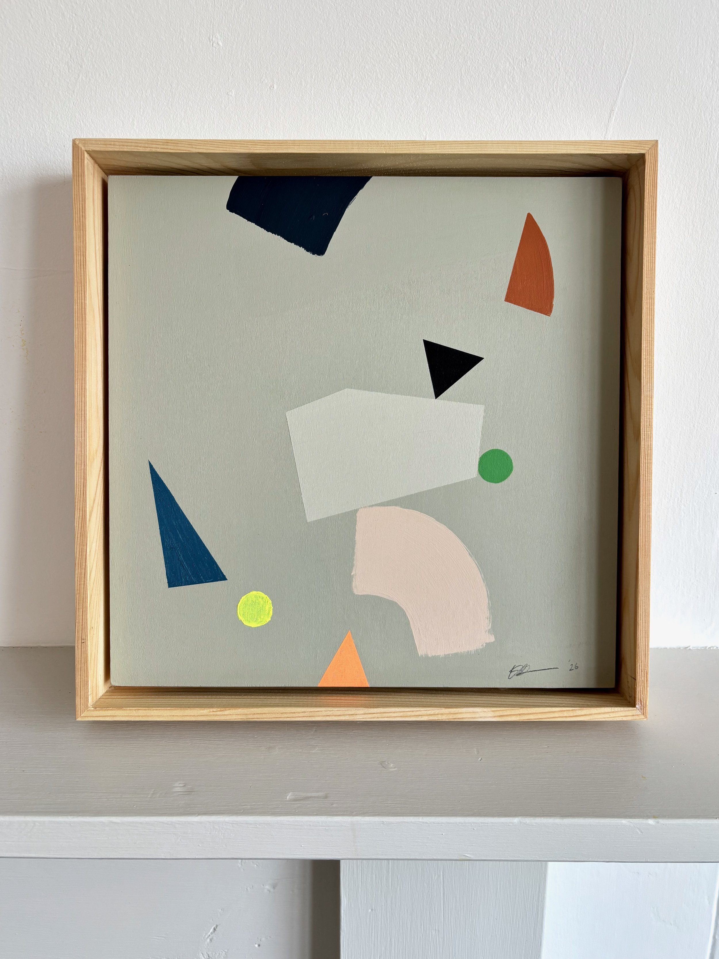 Spring Abstract on Grey